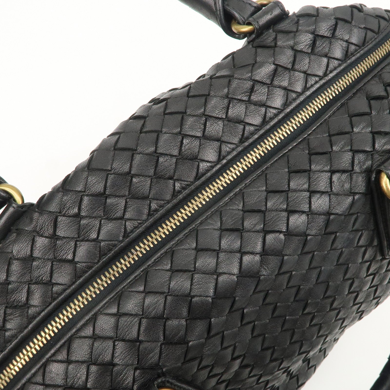 BOTTEGA VENETA Intrecciato Leather 2WAY Hand Bag Black 193785