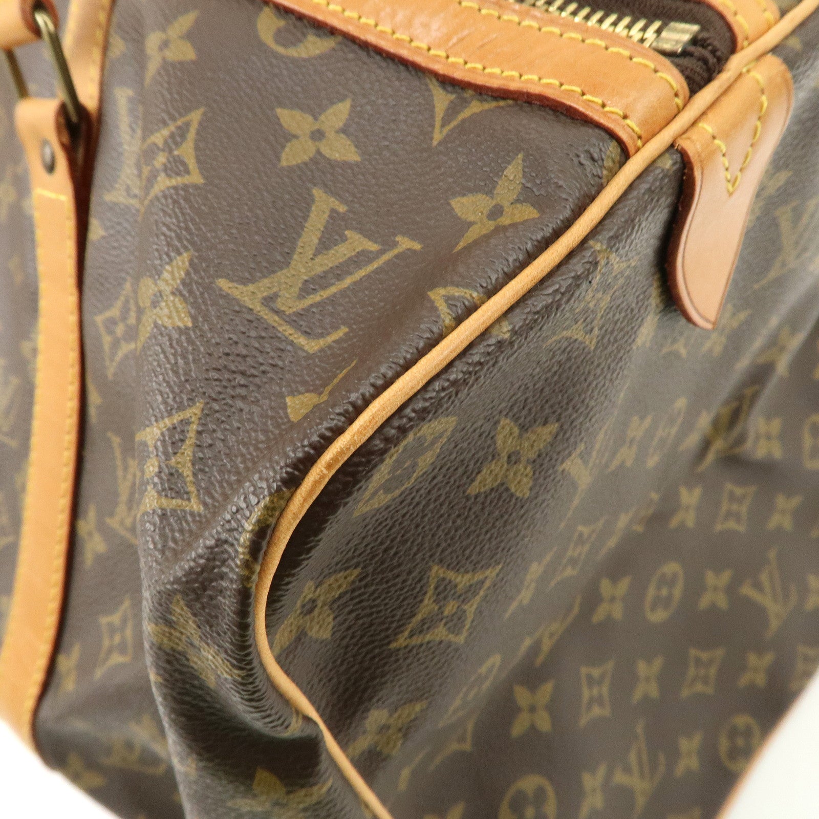 Louis Vuitton Monogram Sac Souple 45 Boston Bag Brown M41624 Used