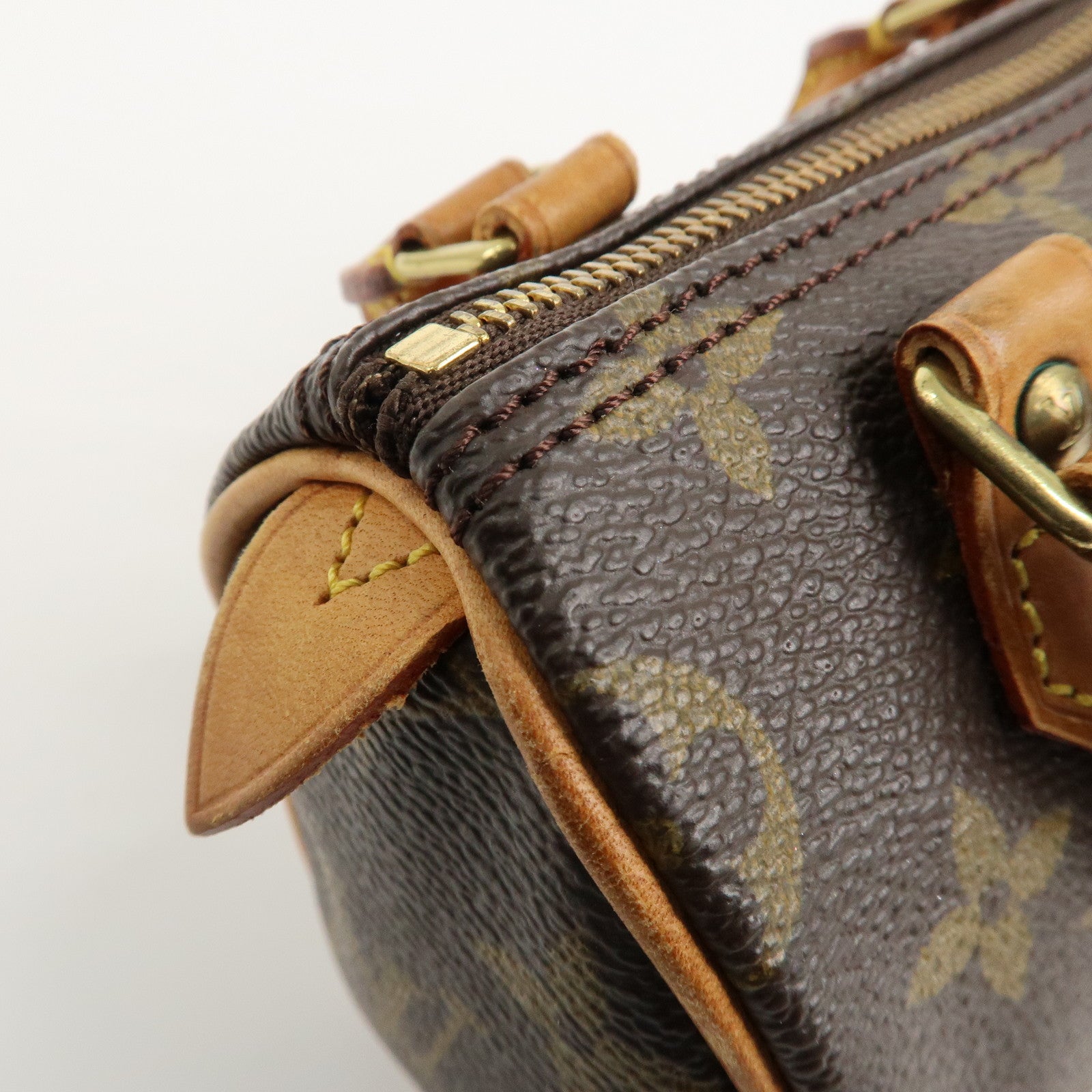 Louis Vuitton Monogram Mini Speedy Hand Bag Brown M41534