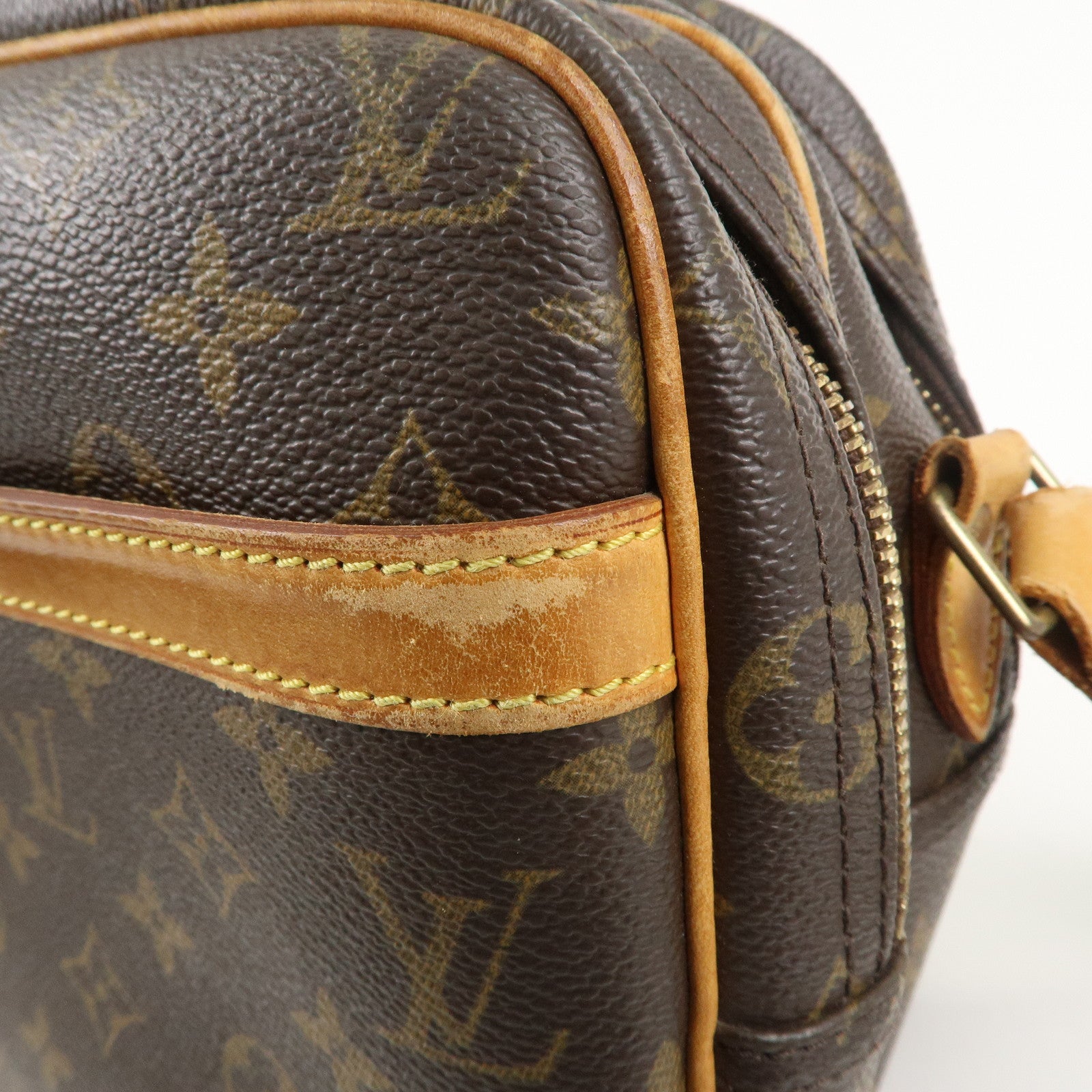 Louis Vuitton Monogram Reporter PM Shoulder Bag Brown M45254