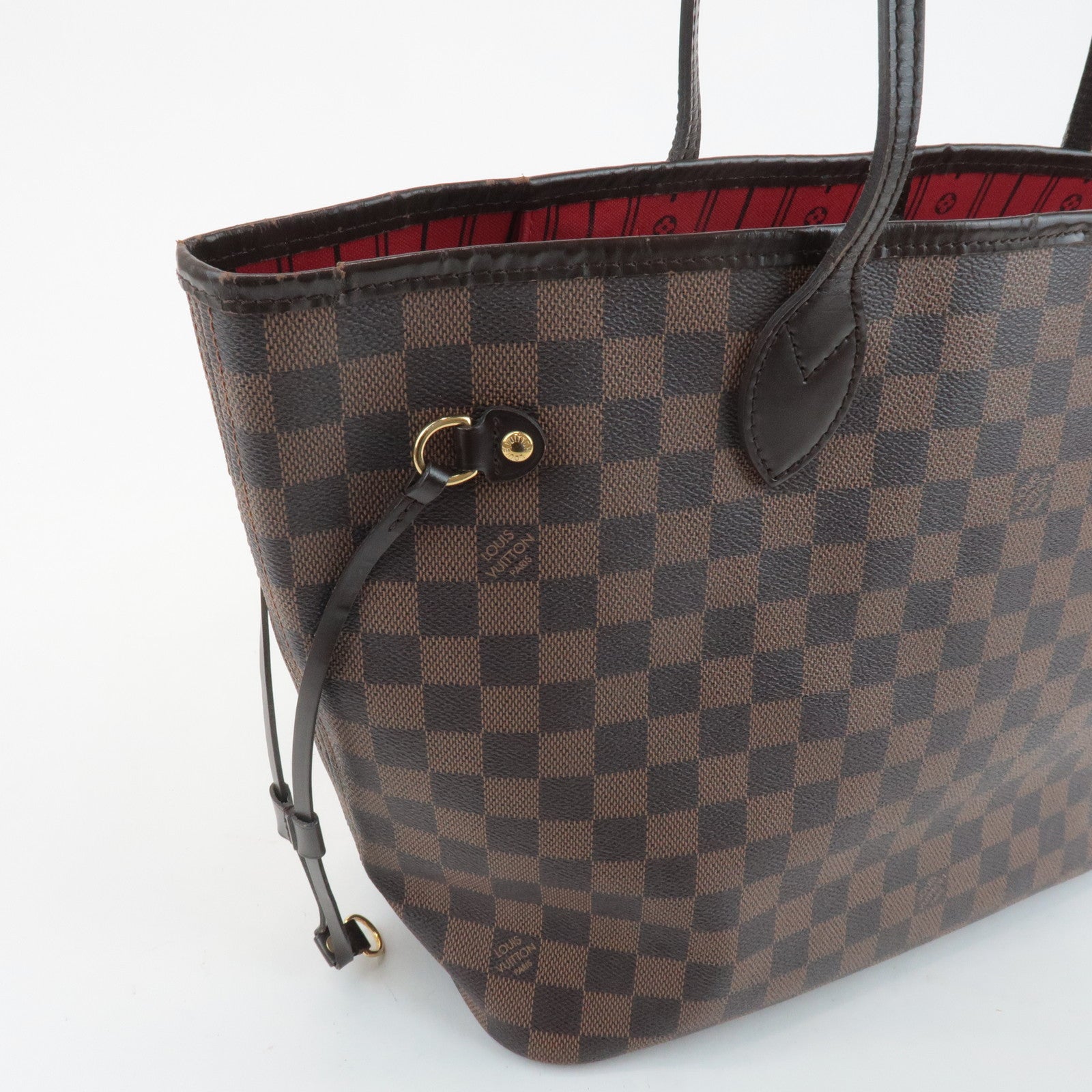 Louis Vuitton Damier Neverfull MM Tote Bag Damier Ebene N51105 Used