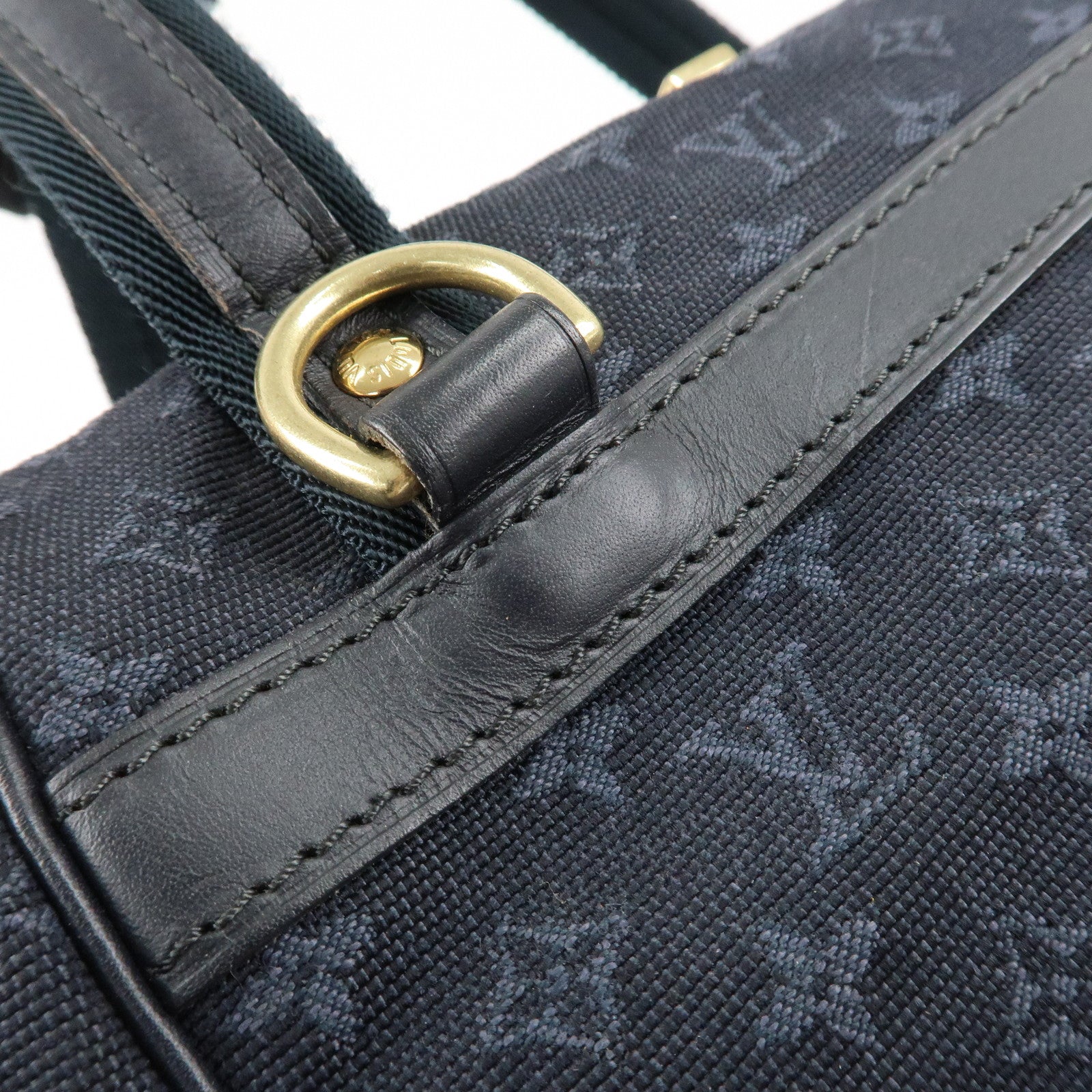 Louis Vuitton Monogram Mini Josephine PM Hand Bag Blue M92414 Used