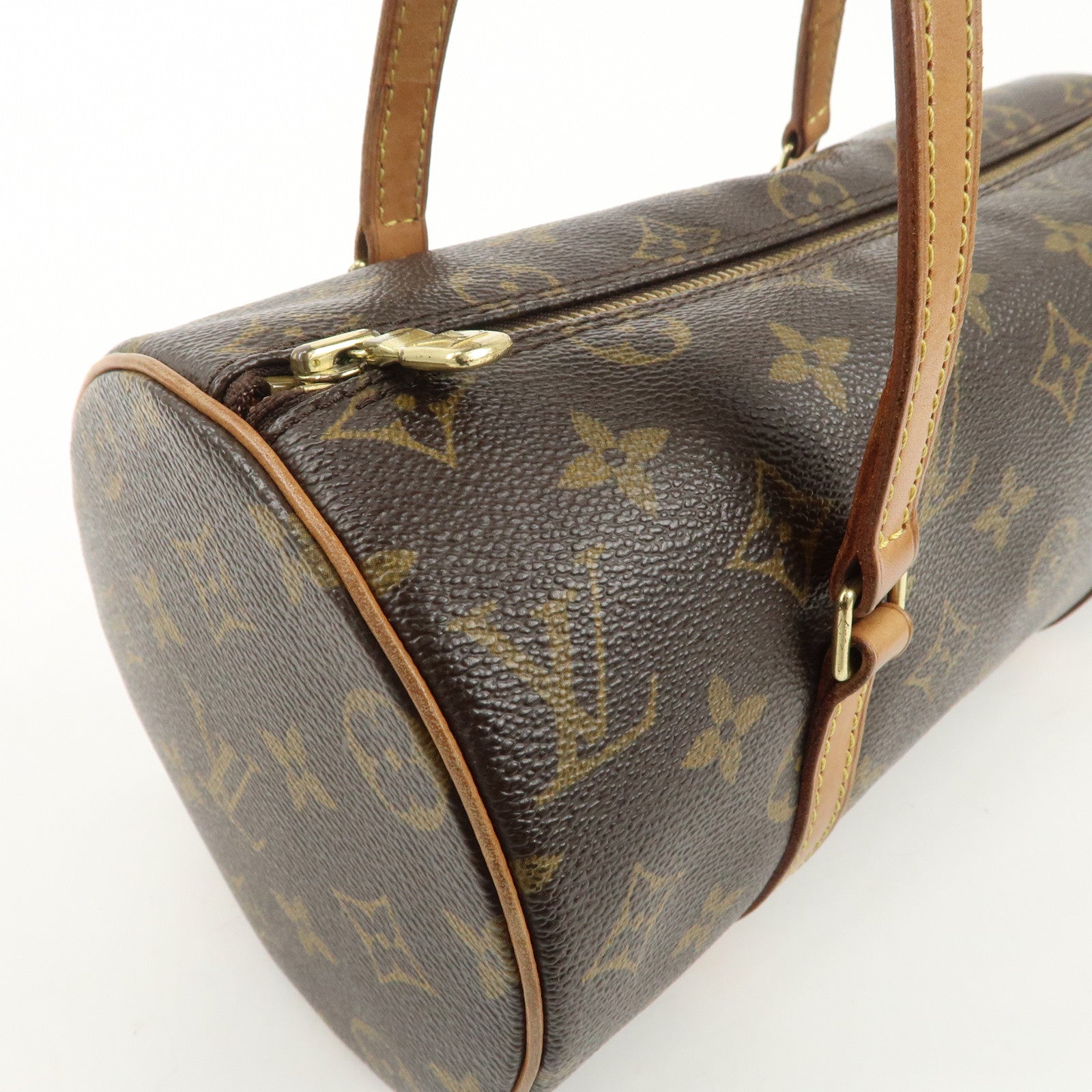 Louis Vuitton Monogram Papillon 26 Hand Bag M51386 Brown Used