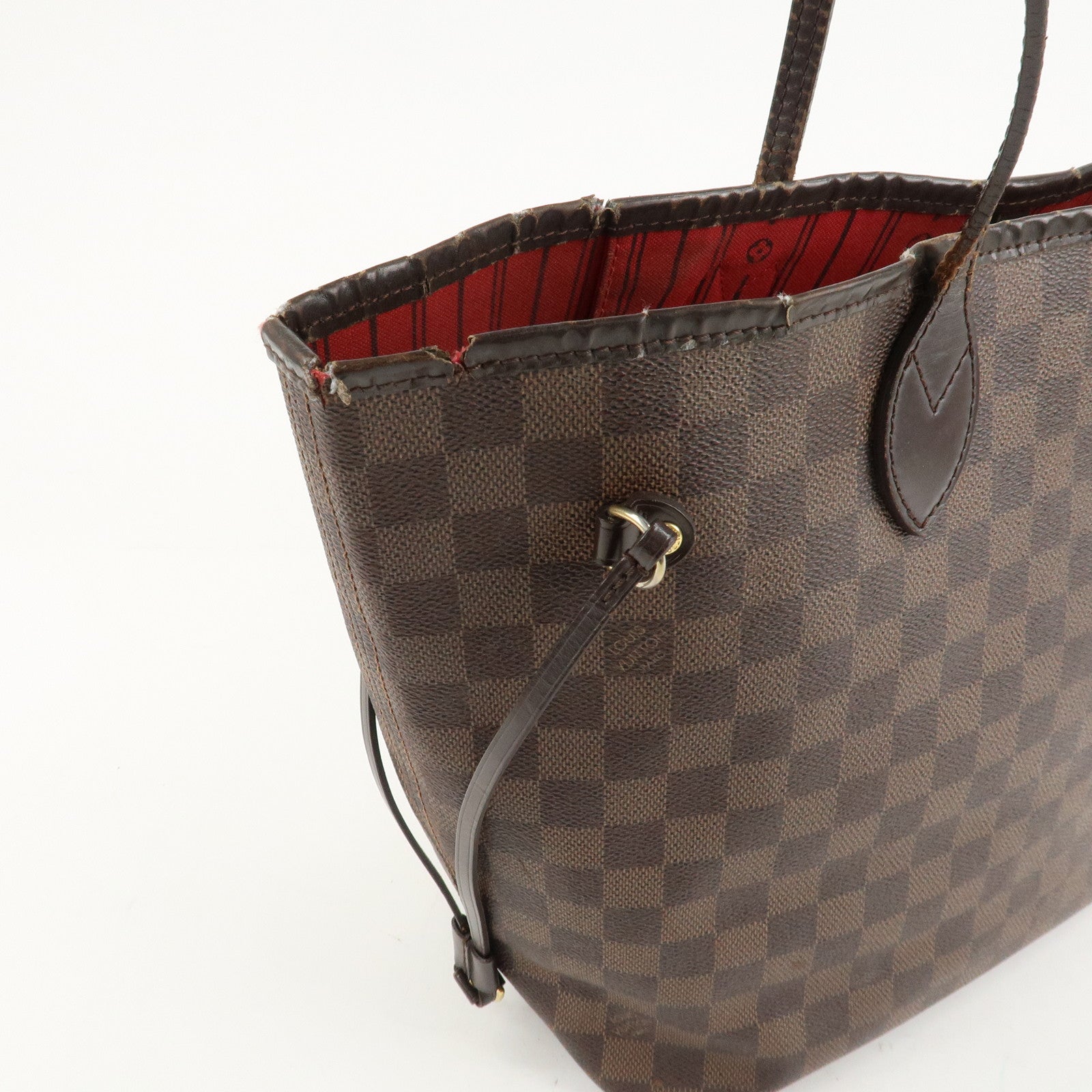 Louis Vuitton Damier Neverfull MM Tote Bag Brown M41358