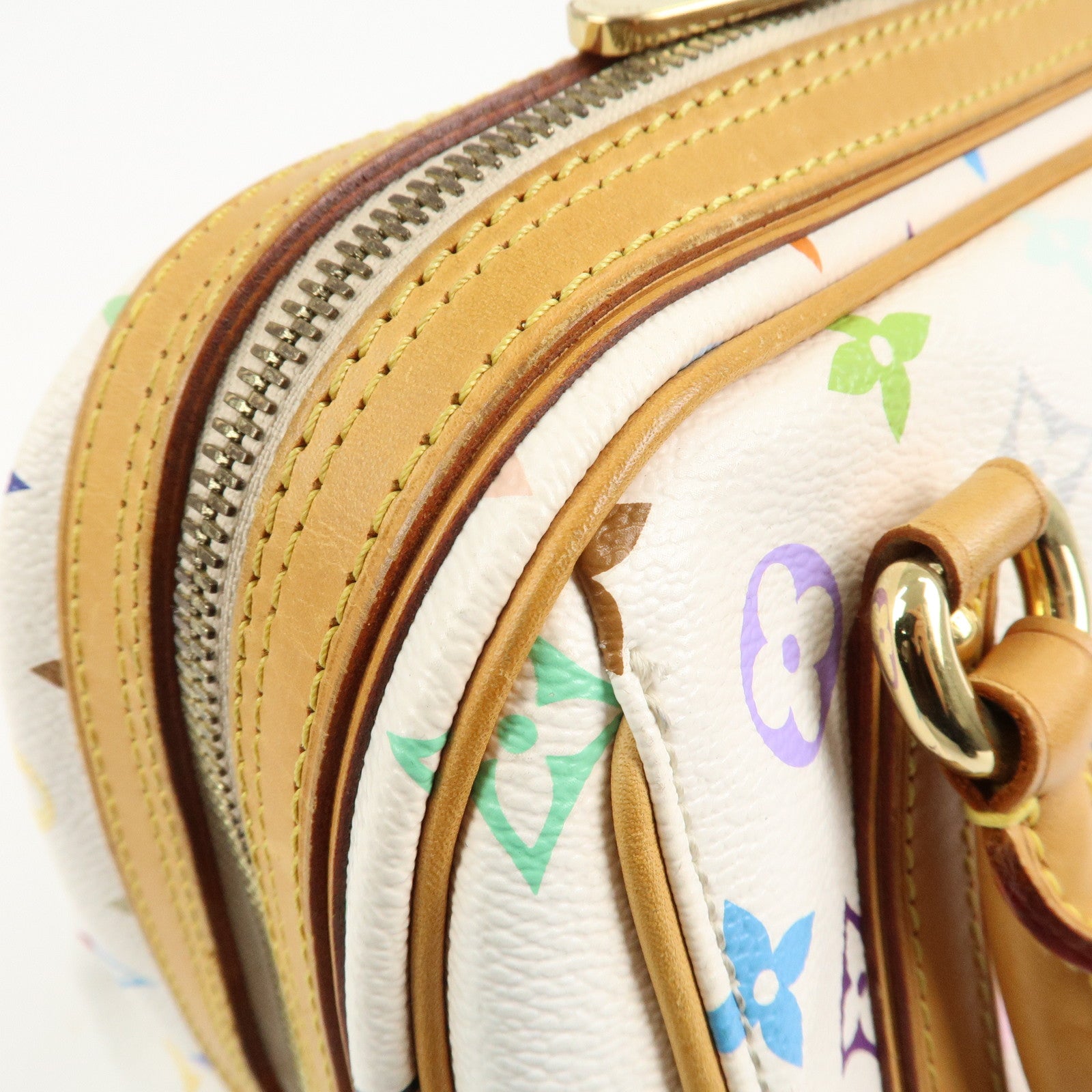 Louis Vuitton Monogram Multi Color Priscilla Hand Bag Blanc M40096 Used