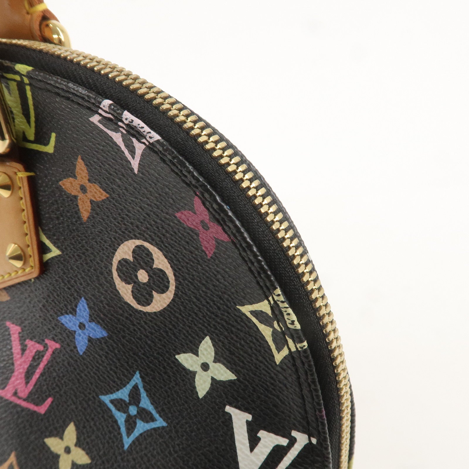 Louis Vuitton Monogram Multicolor Alma Hand Bag Noir M92646