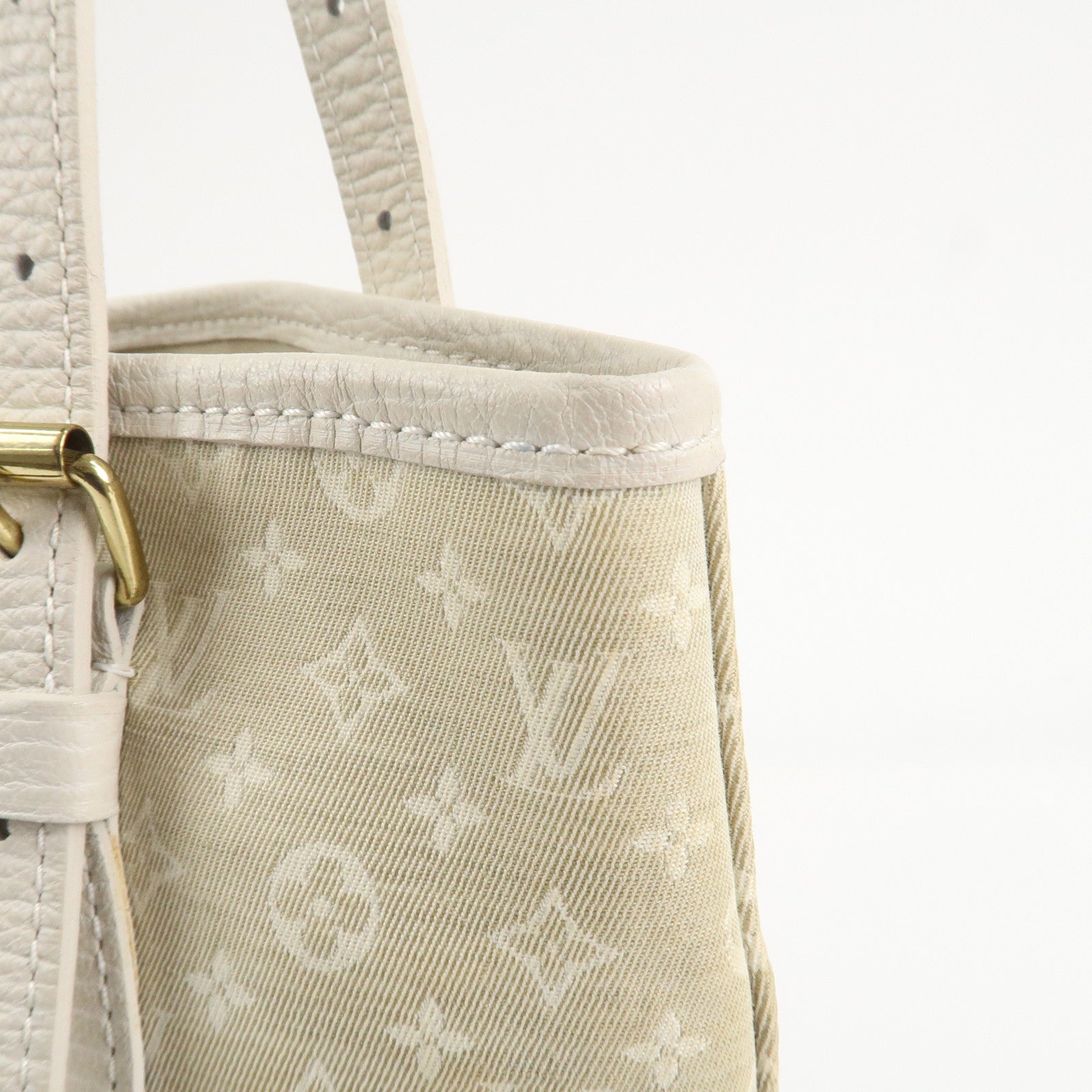 Louis Vuitton Monogram Mini Lin Bucket PM Hand Bag M95316 Used