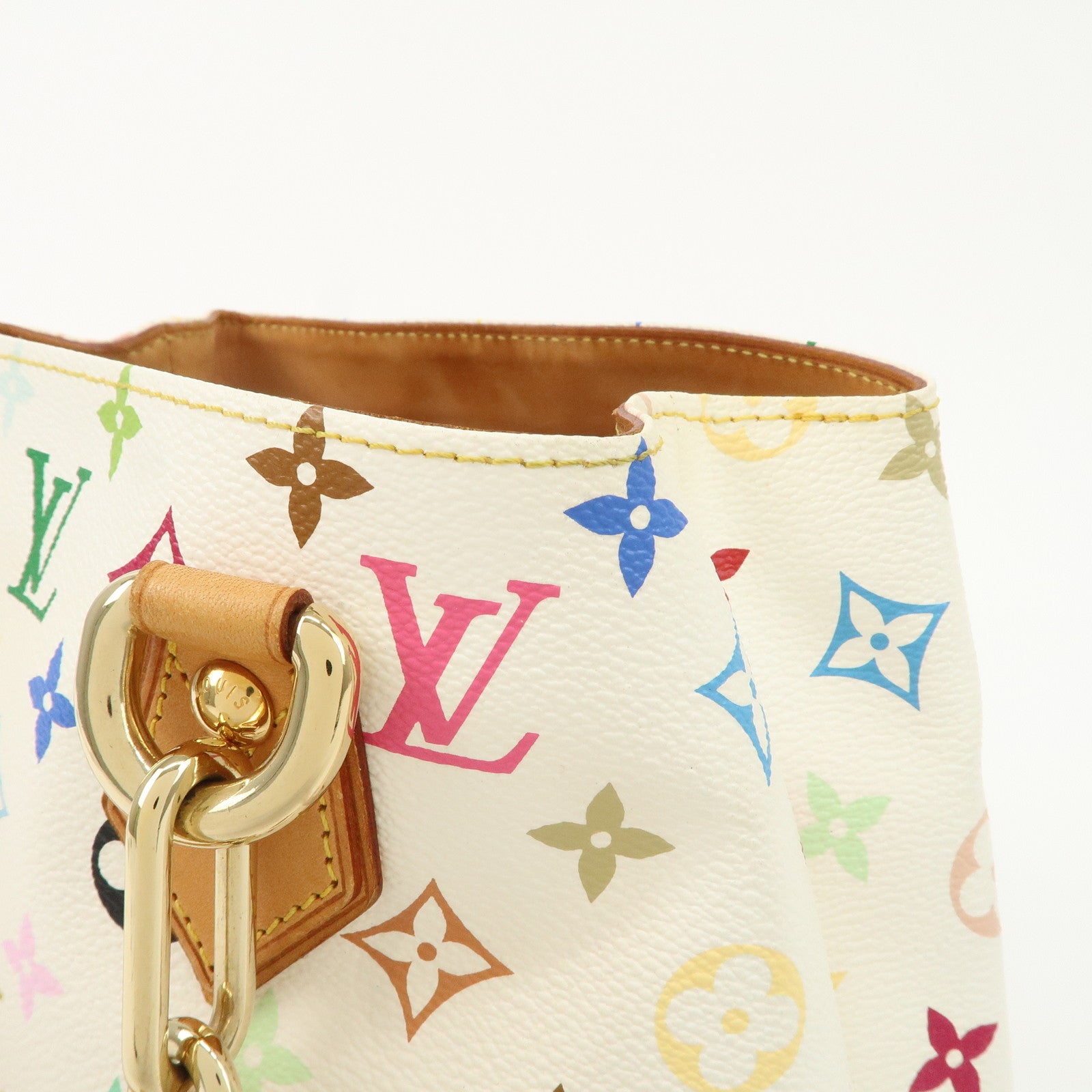 Louis Vuitton Monogram Multicolor Audra Hand Bag Blanc M40047 Used