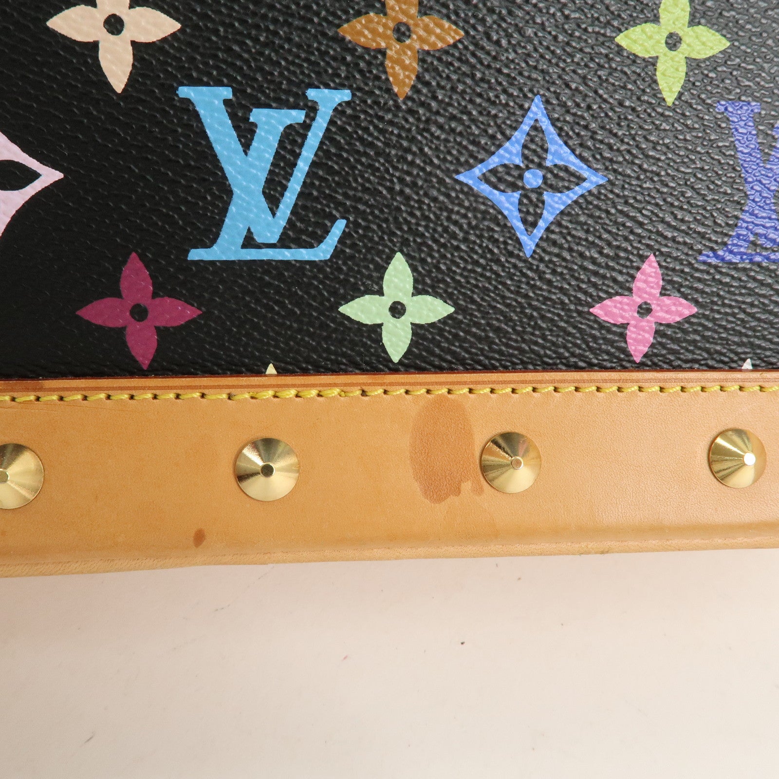 Louis Vuitton Monogram Multi Color Alma Hand Bag Noir M92646