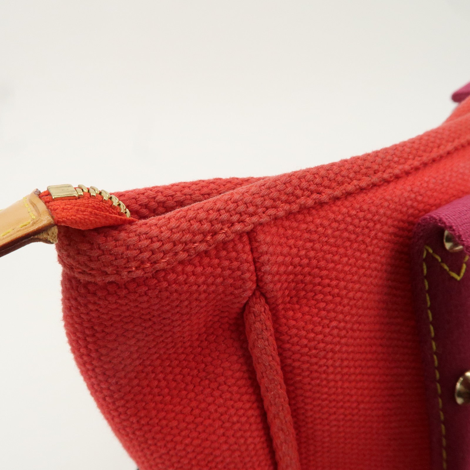 Louis Vuitton Antigua Cabas MM Tote Bag Hand Bag Rouge M40034