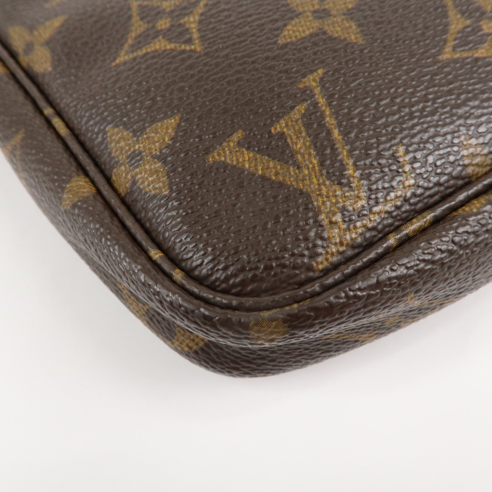 Louis Vuitton Monogram Pochette Accesoire Pouch Brown M51980 Used