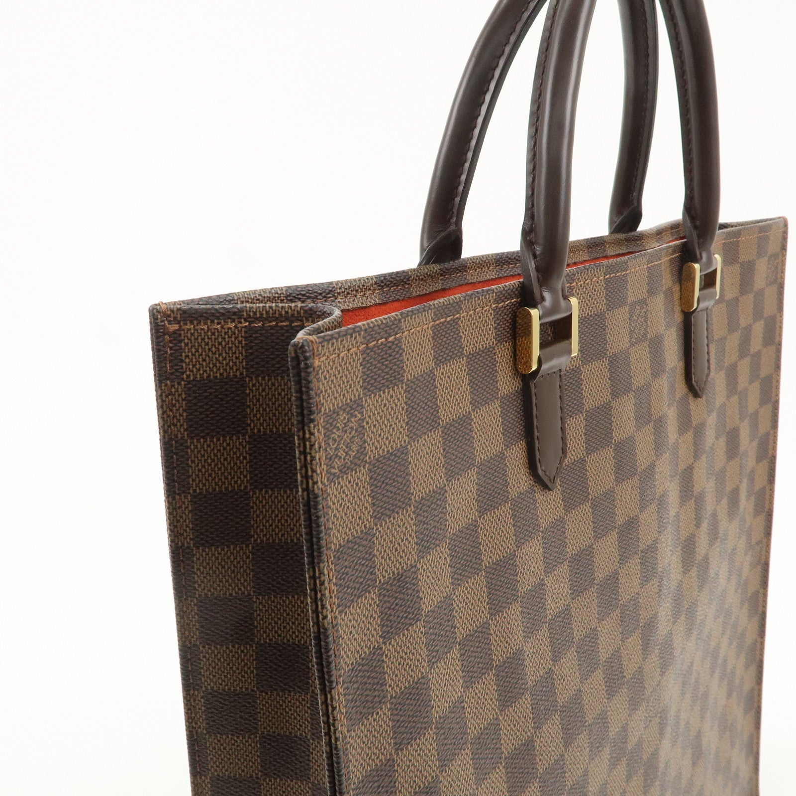 Louis Vuitton Damier Ebene Sac Pla Tote Bag Hand Bag N51140 Used