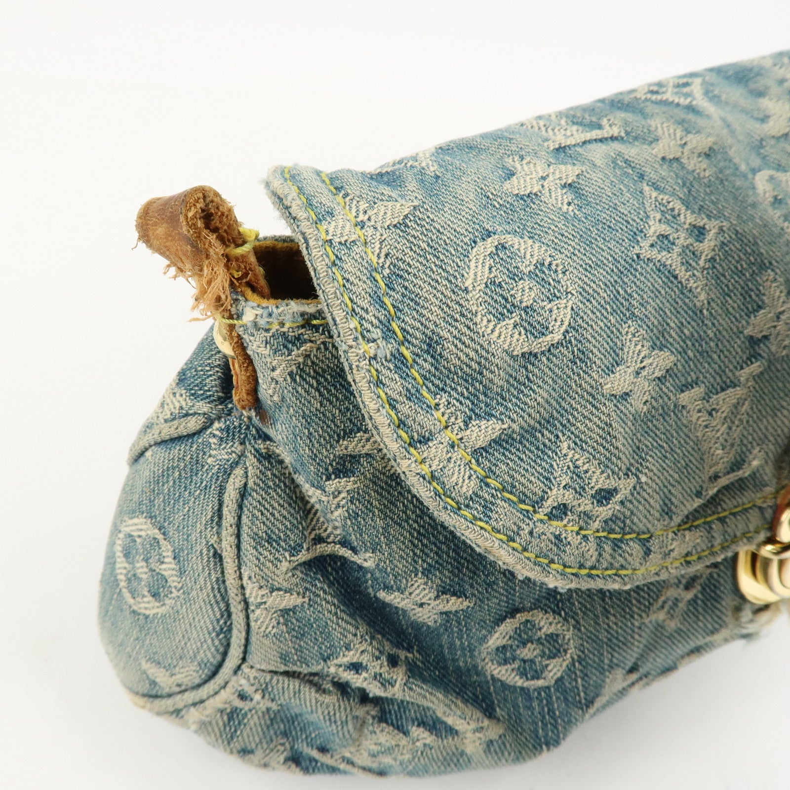 Louis Vuitton Monogram Denim Mini Pleaty Shoulder Bag M95050 Used