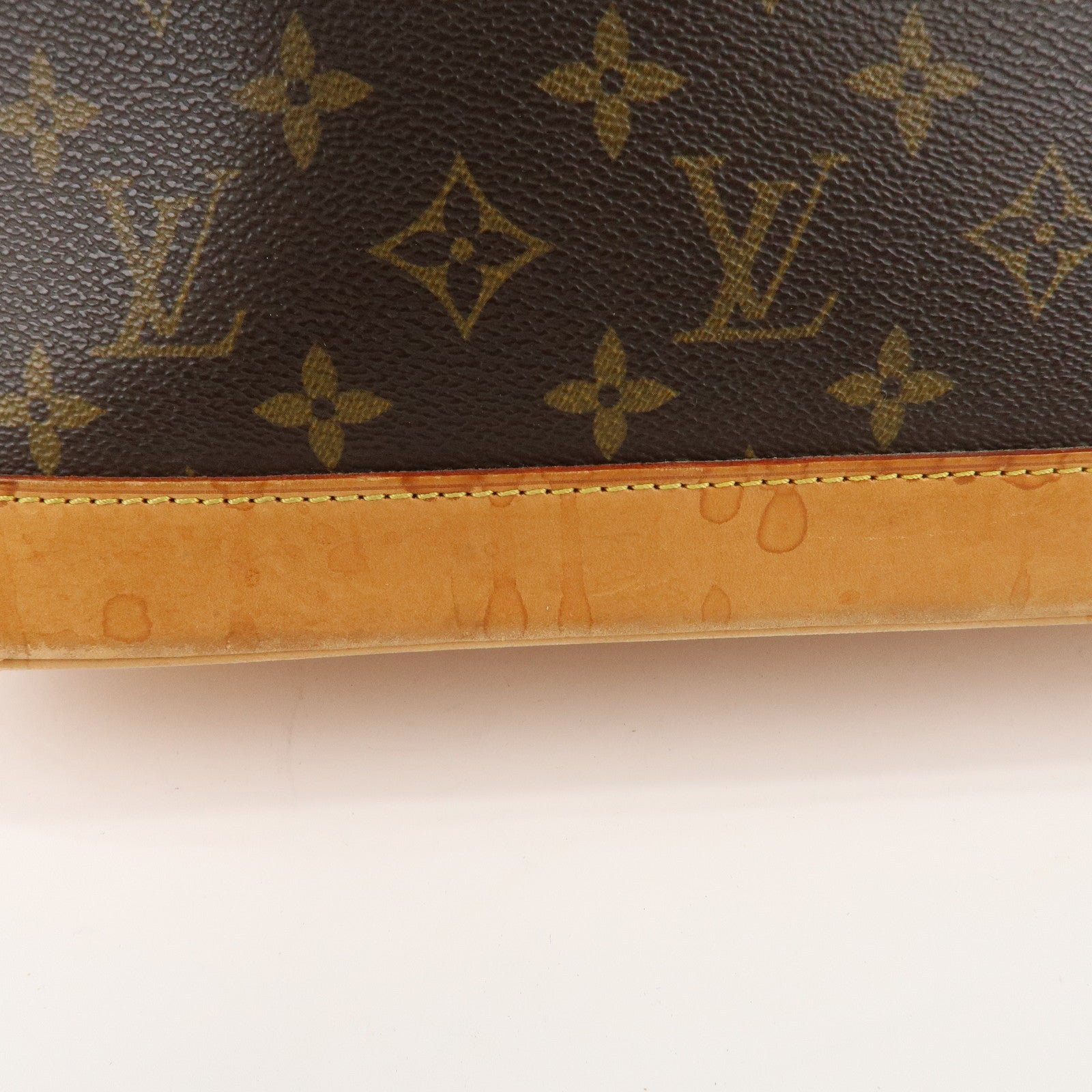 Louis Vuitton Monogram Alma Hand Bag Brown M51130 Used