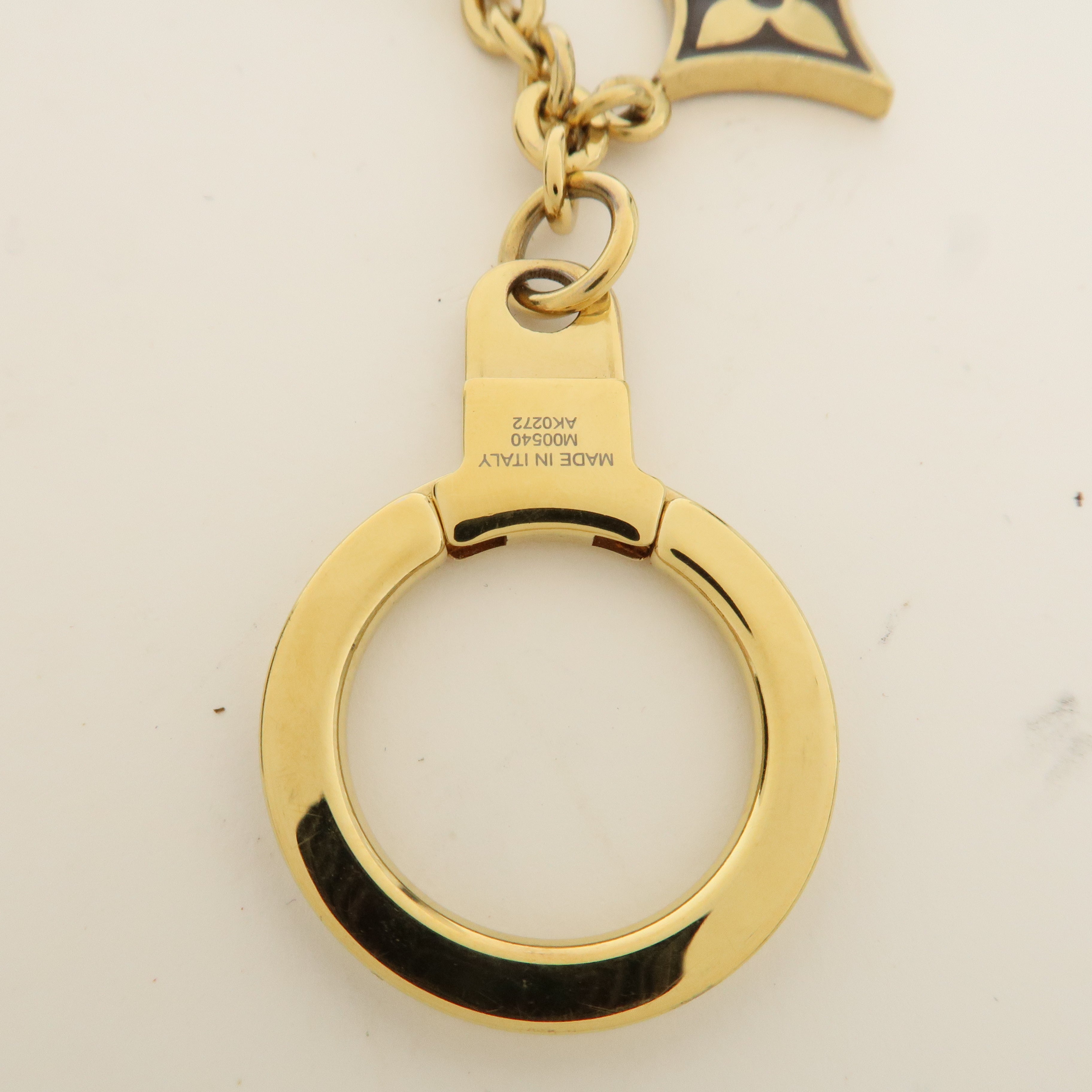 Louis Vuitton Spring Street Bag Charm Key Chain Gold M00540 Used