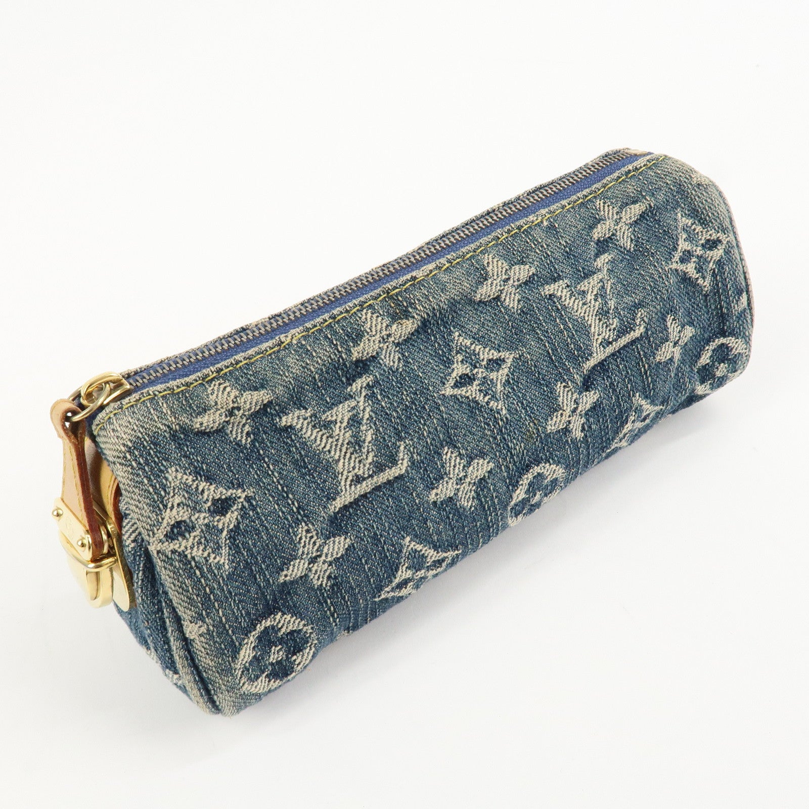 Louis Vuitton Monogram Denim Trousse Speedy GM Cosmetic Pouch M95081 Used