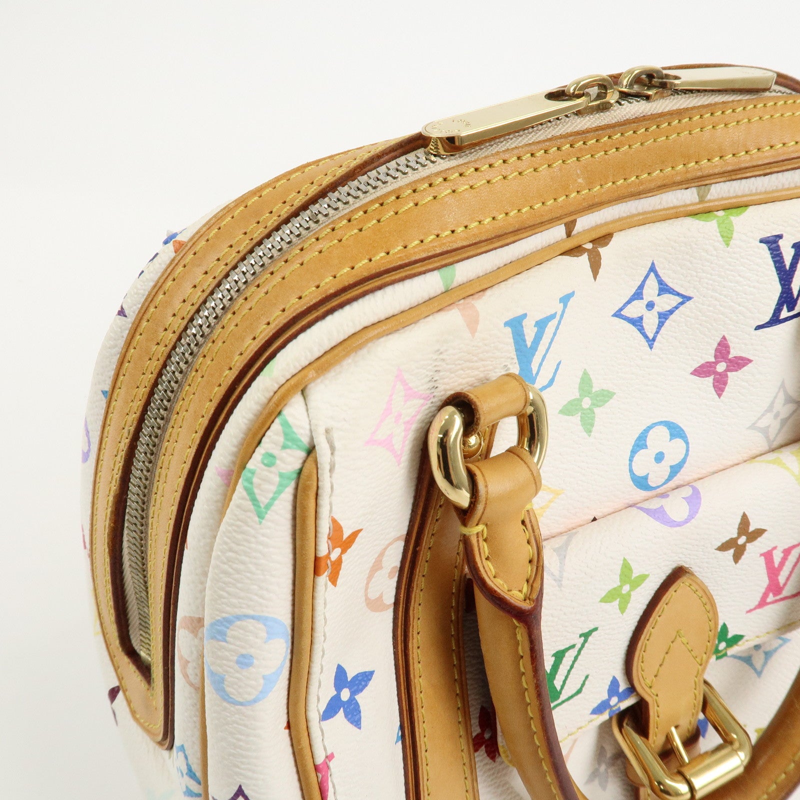 Louis Vuitton Monogram Multi Color Priscilla Hand Bag Blanc M40096 Used