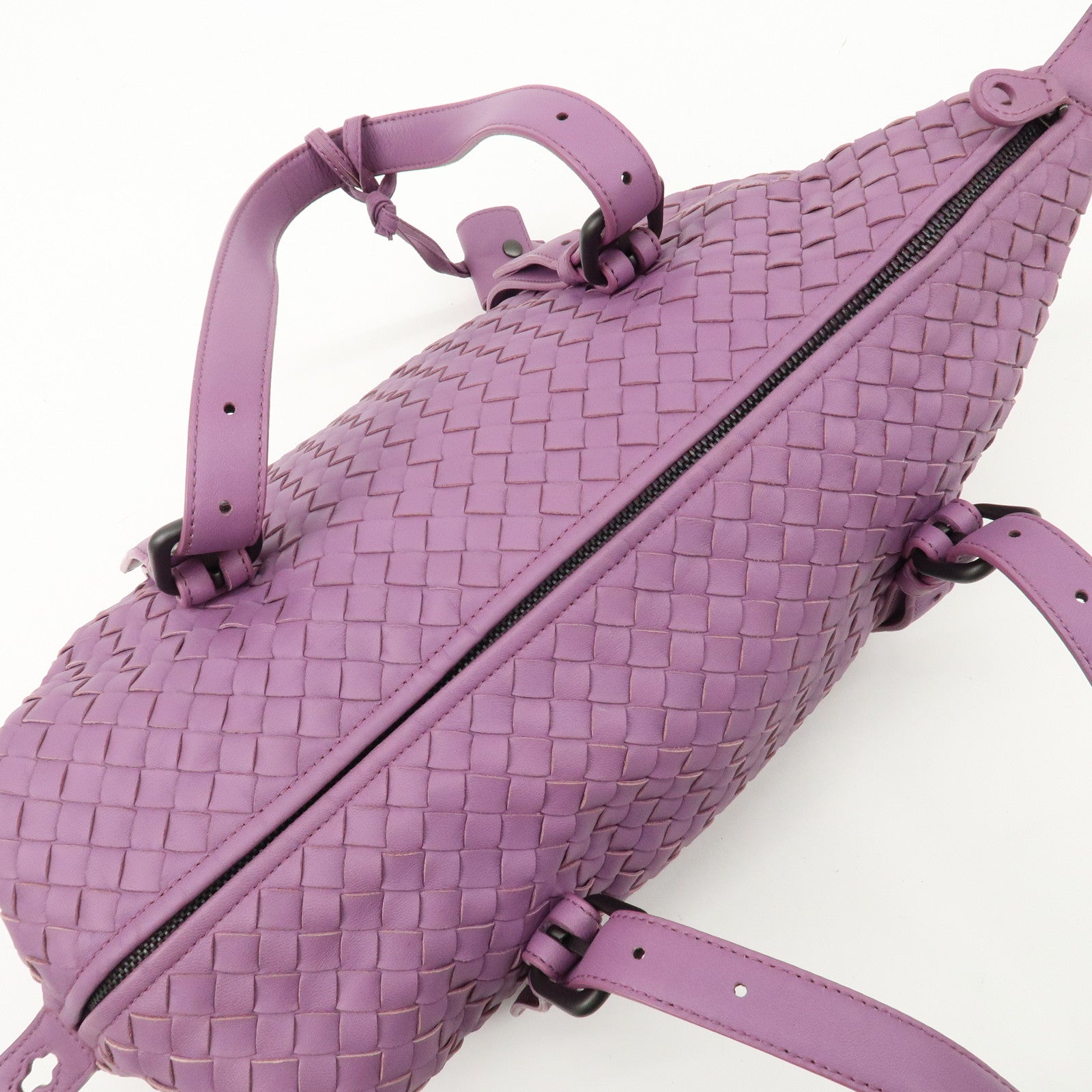 BOTTEGA VENETA Intrecciato Leather Hand Bag Shoulder Bag Purple