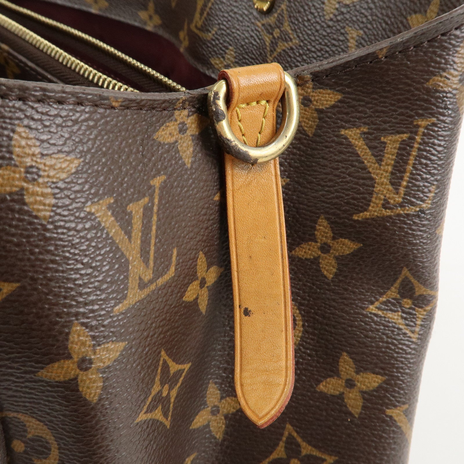 Louis Vuitton Monogram Montaigne GM Hand Bag Brown M41067 Used