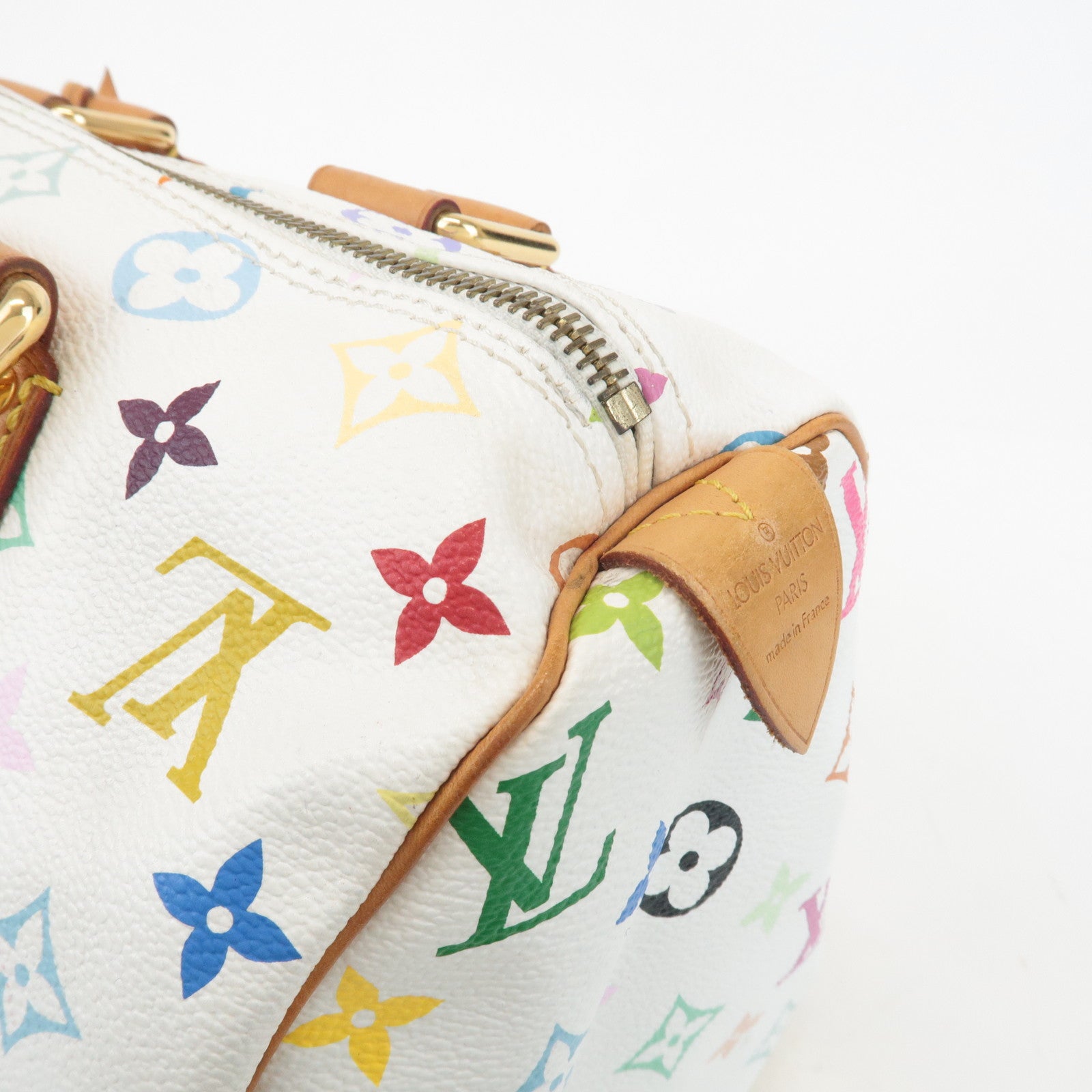 Louis Vuitton Monogram Multicolor Speedy 30 Hand Bag Blanc M92642