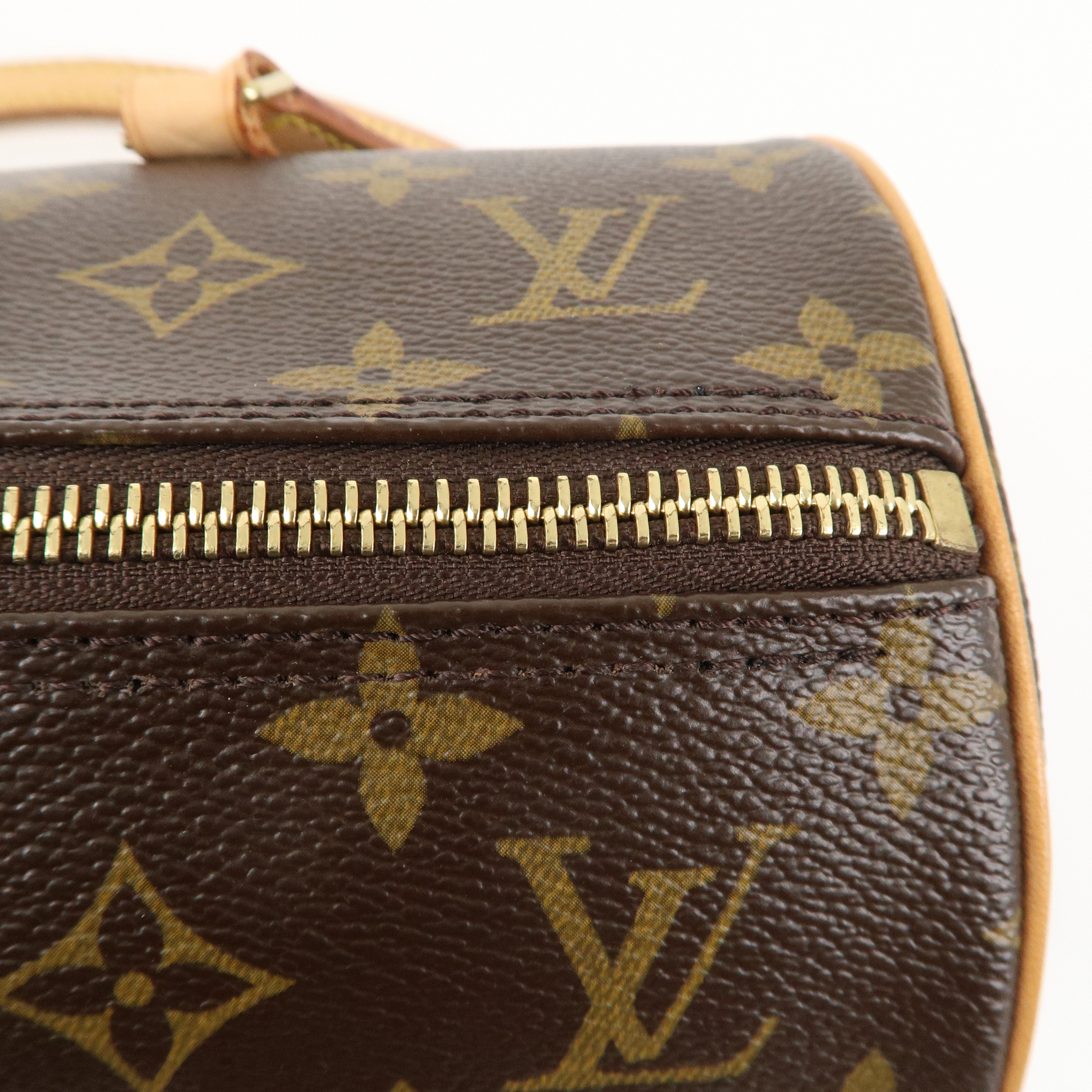 Louis Vuitton Monogram Papillon 30 Hand Bag 
Pouch Brown M51385