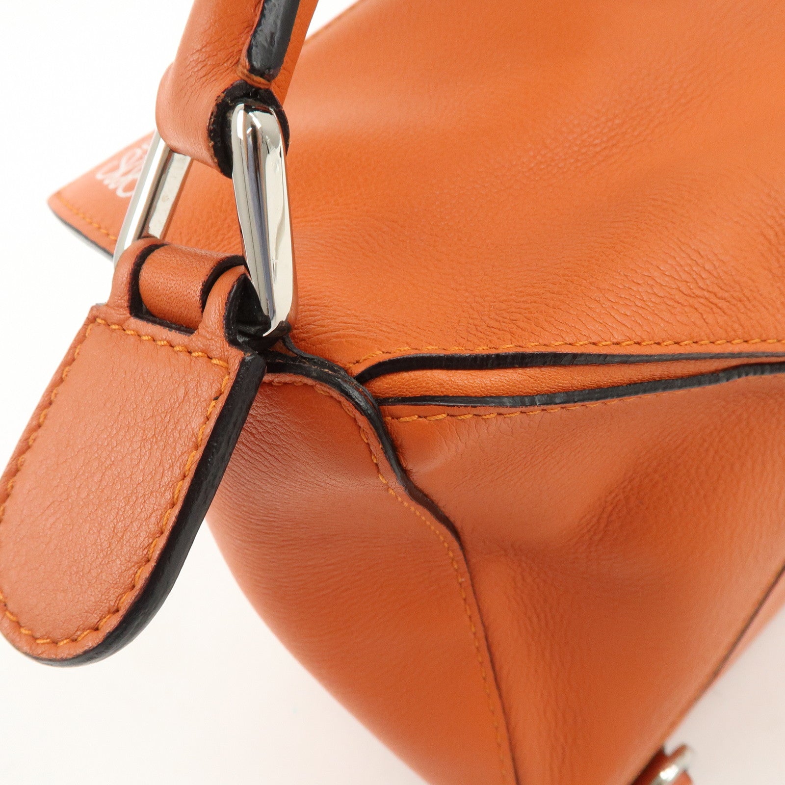 LOEWE Leather Puzzle Bag Small Hand Bag Orange