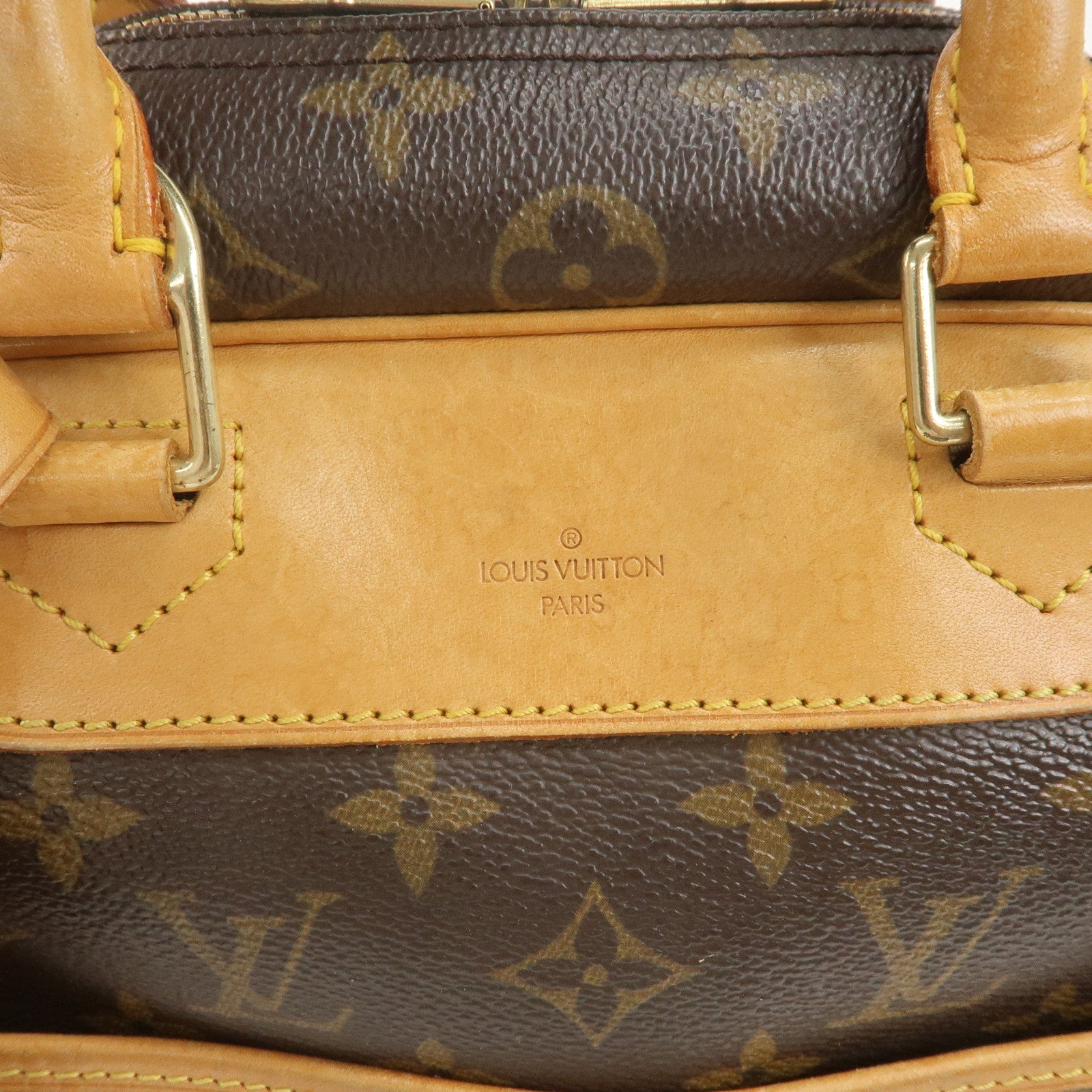 Louis Vuitton Monogram Deauville Hand Bag Brown M47270