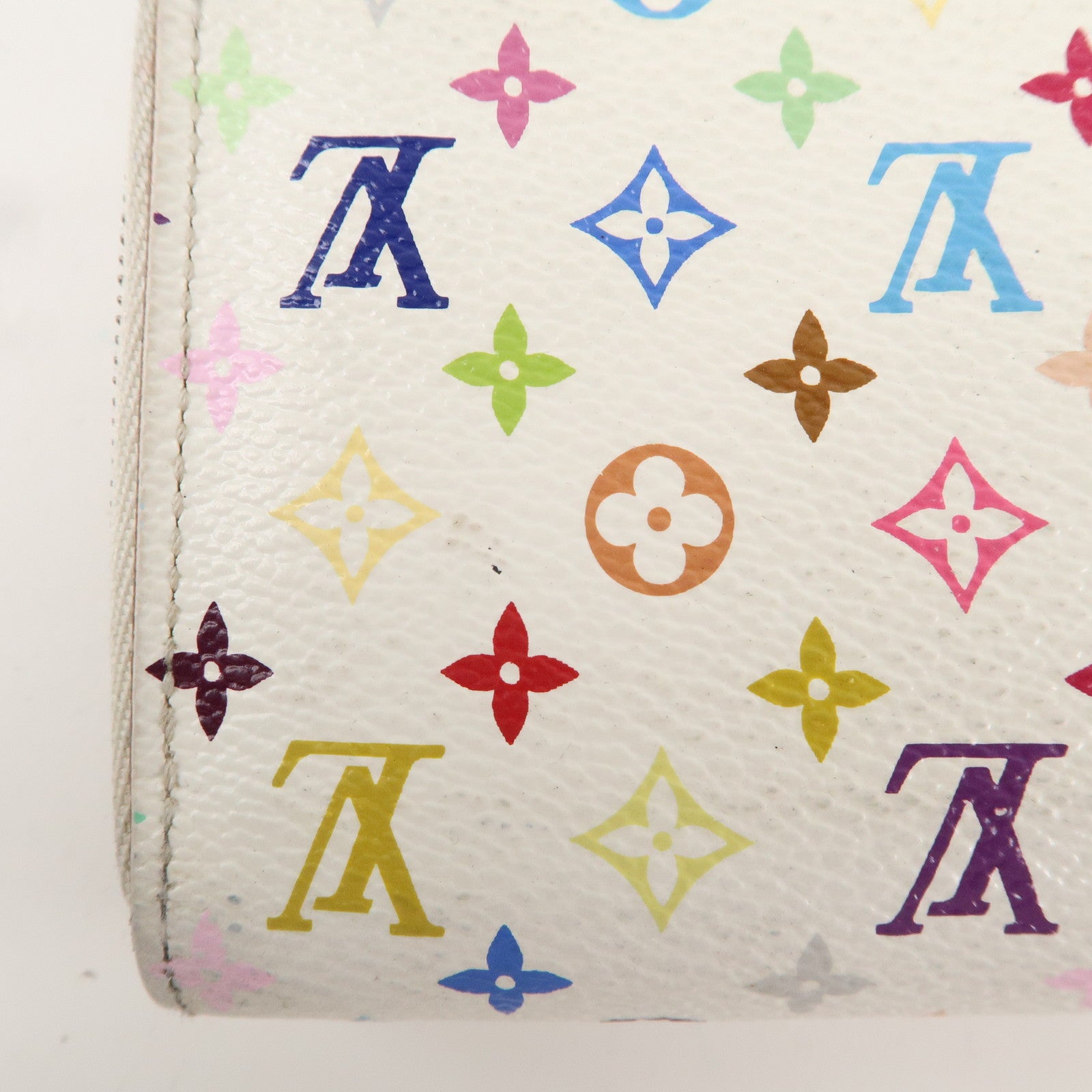 Louis Vuitton Monogram Multicolor Zippy Coin Purse Blanc M93741