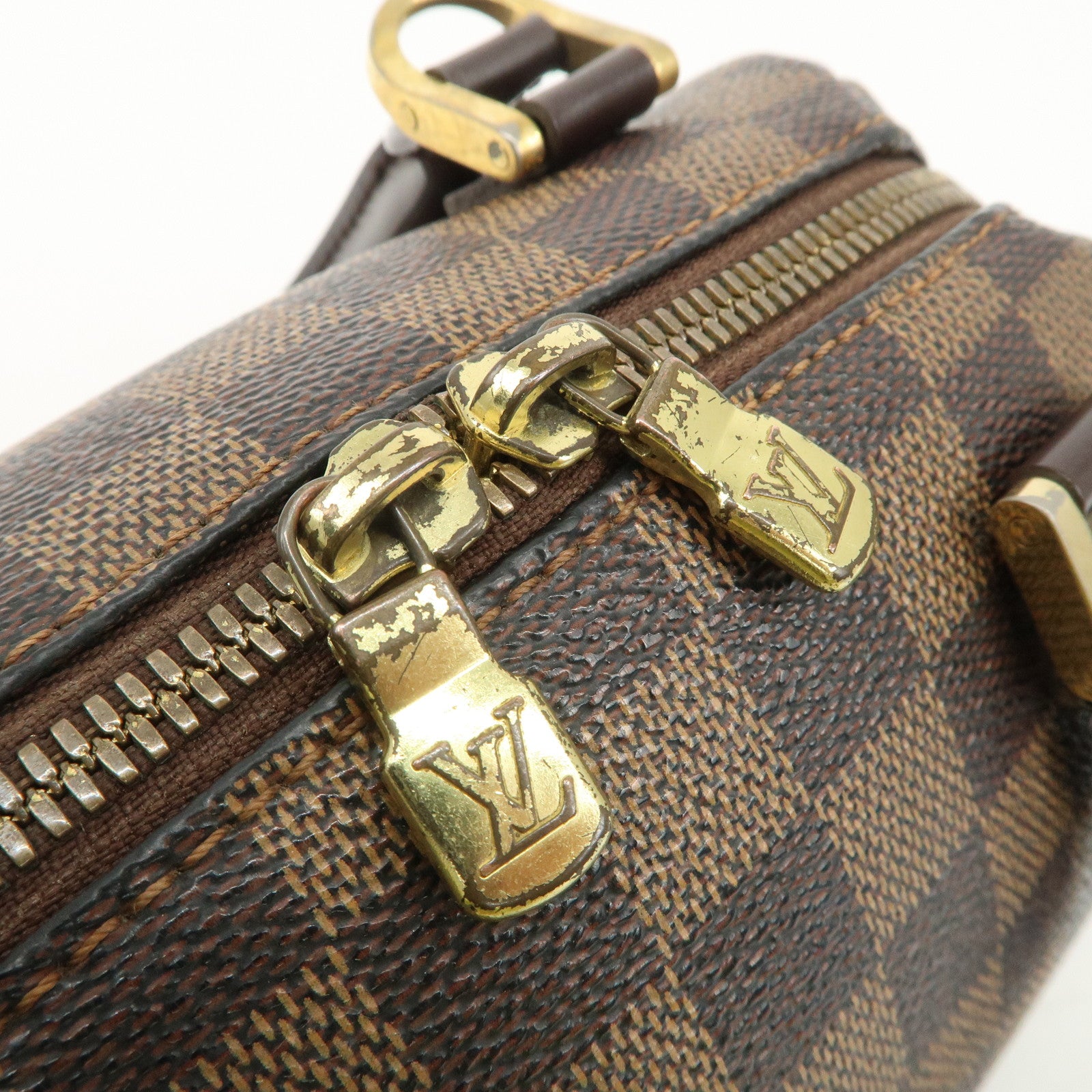 Louis Vuitton Damier Rivera Mini Hand Bag Damier Ebene N41436 Used