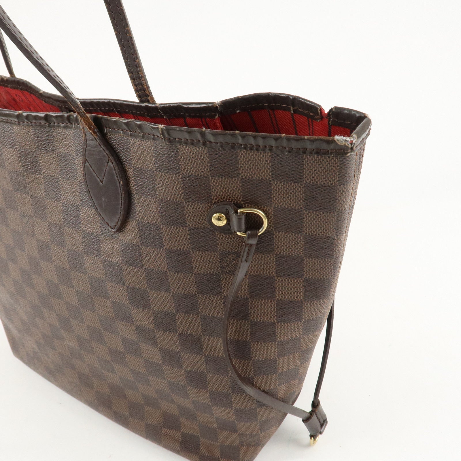 Louis Vuitton Damier Neverfull MM Tote Bag Brown M41358