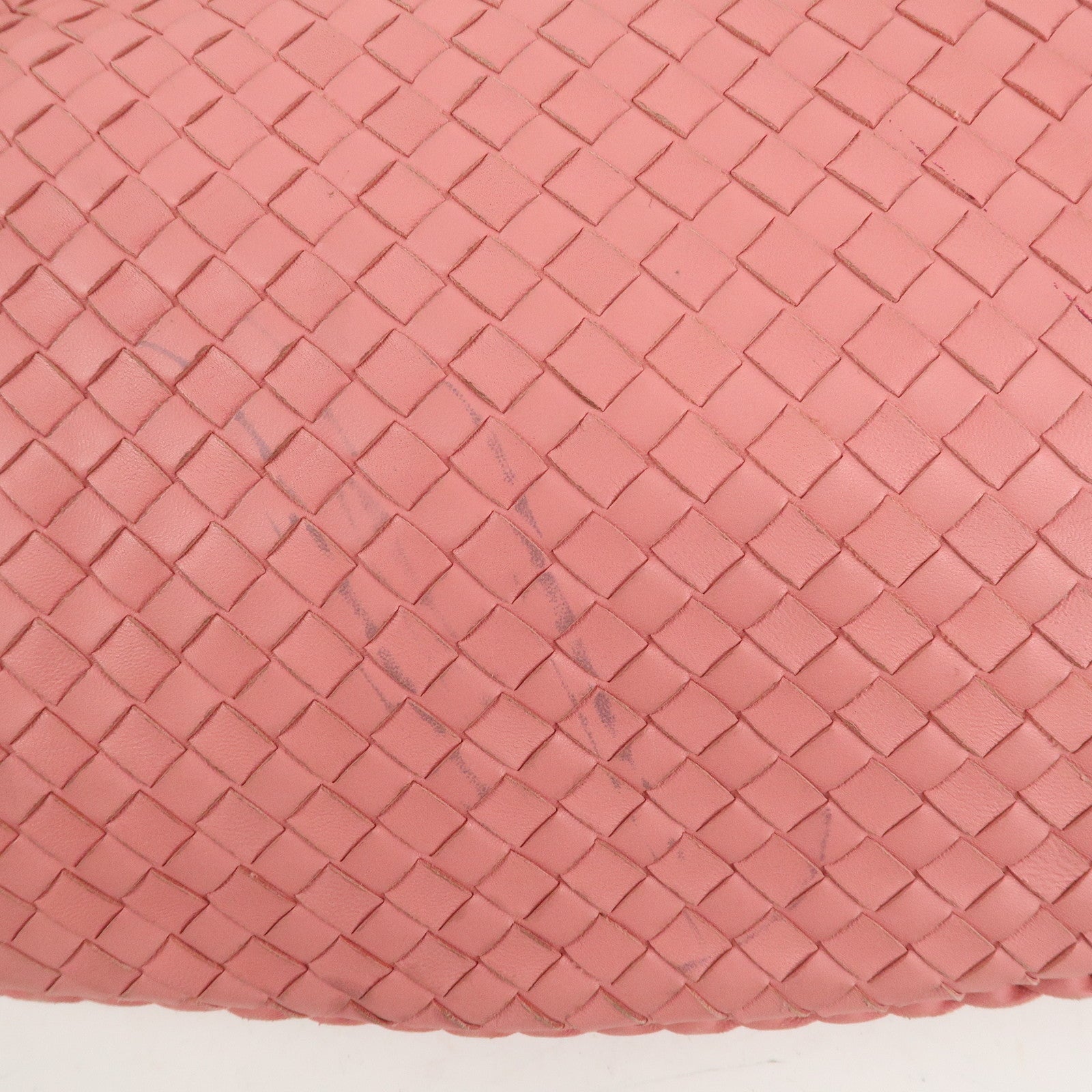 BOTTEGA VENETA Hobo Intrecciato Leather Shoulder Bag Pink 115653