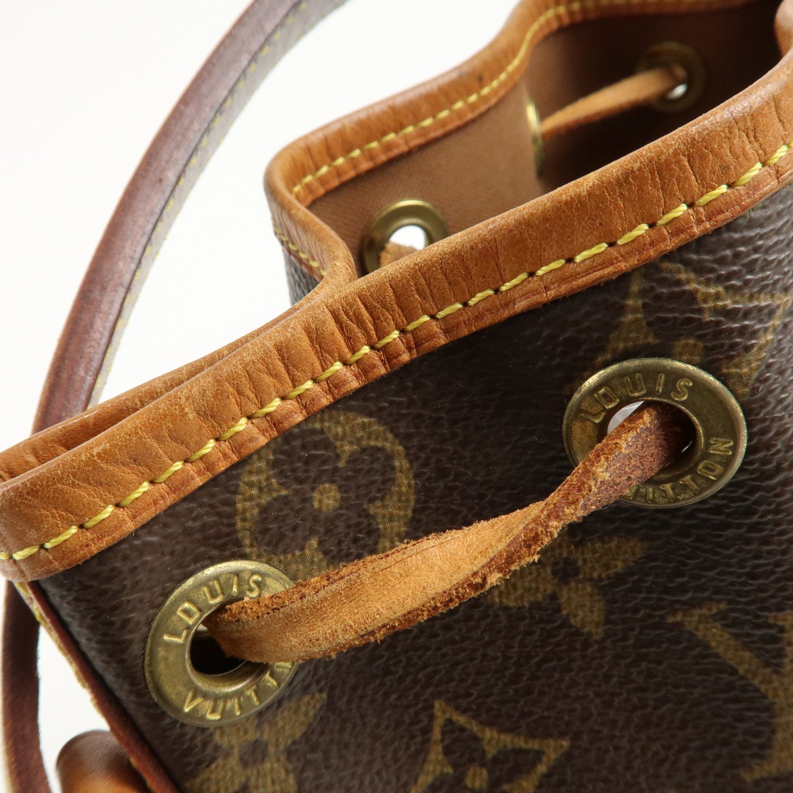 Louis Vuitton Monogram Mini Noe Hand Bag Brown M42227 Used