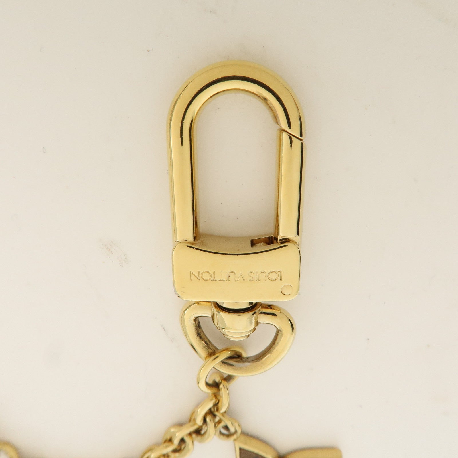 Louis Vuitton Spring Street Bag Charm Key Chain Gold M00540 Used