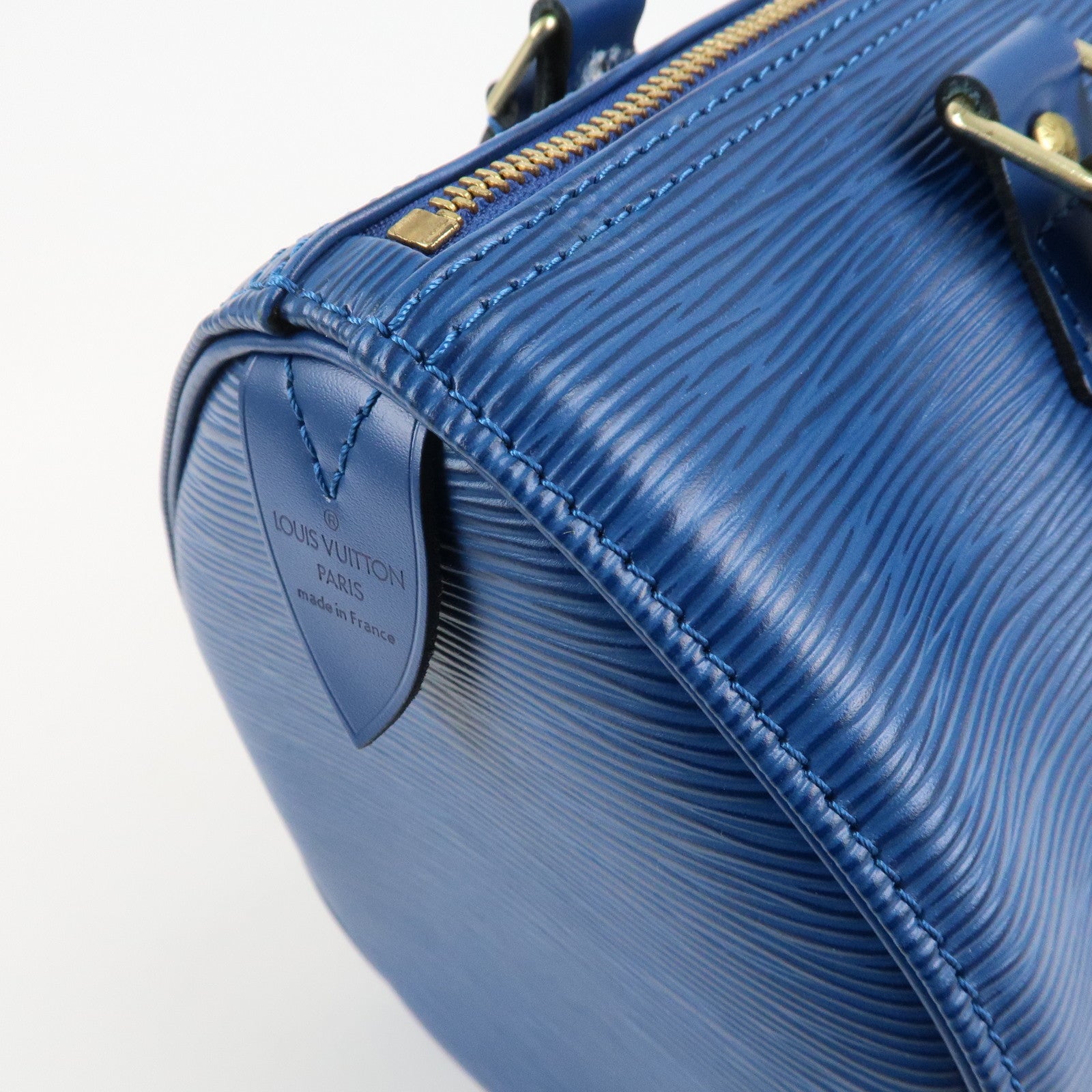 Louis Vuitton Epi Speedy 25 Hand Bag Boston Bag Blue M43015 Used