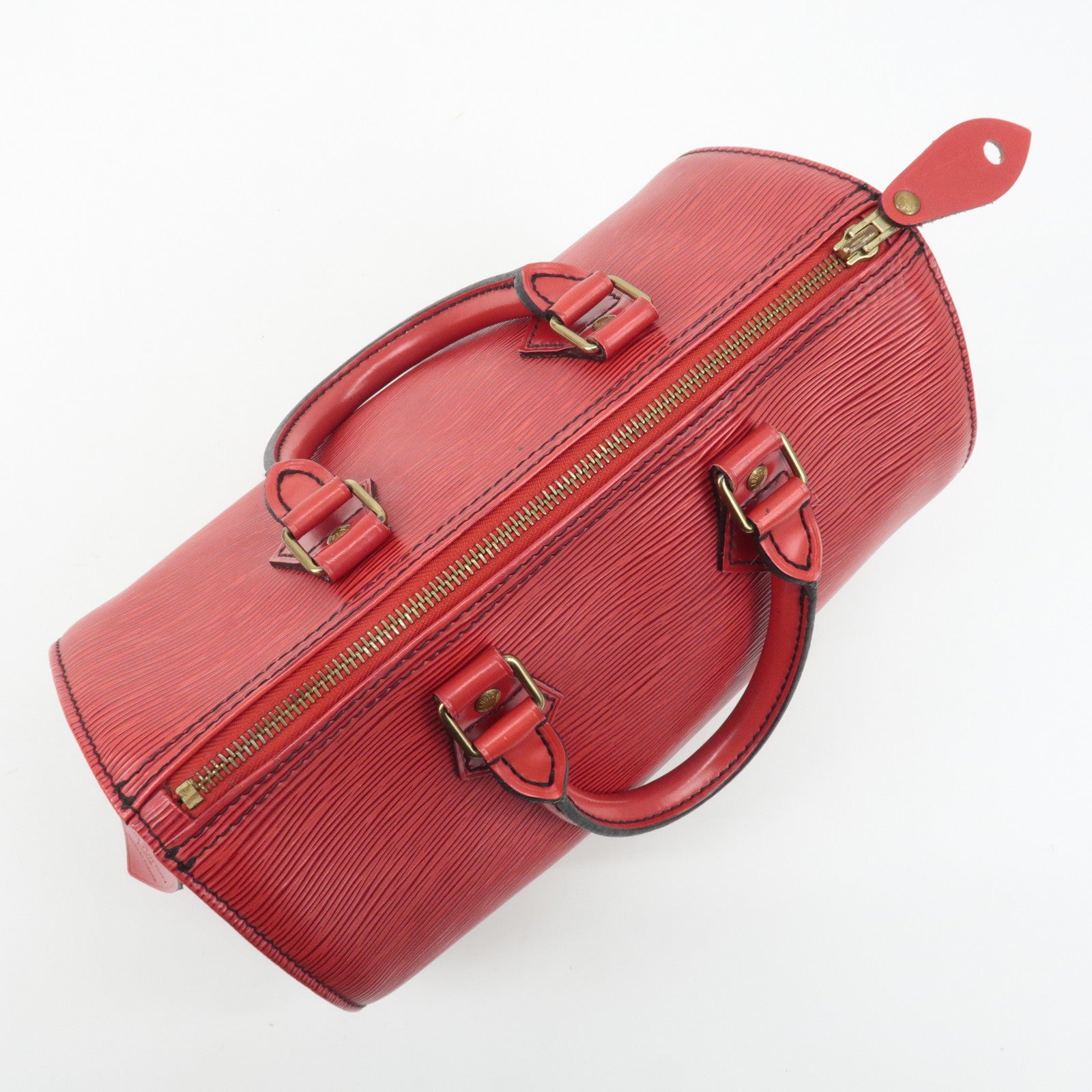 Louis Vuitton Epi Speedy 25 Hand Bag Castilian Red M43017 Used