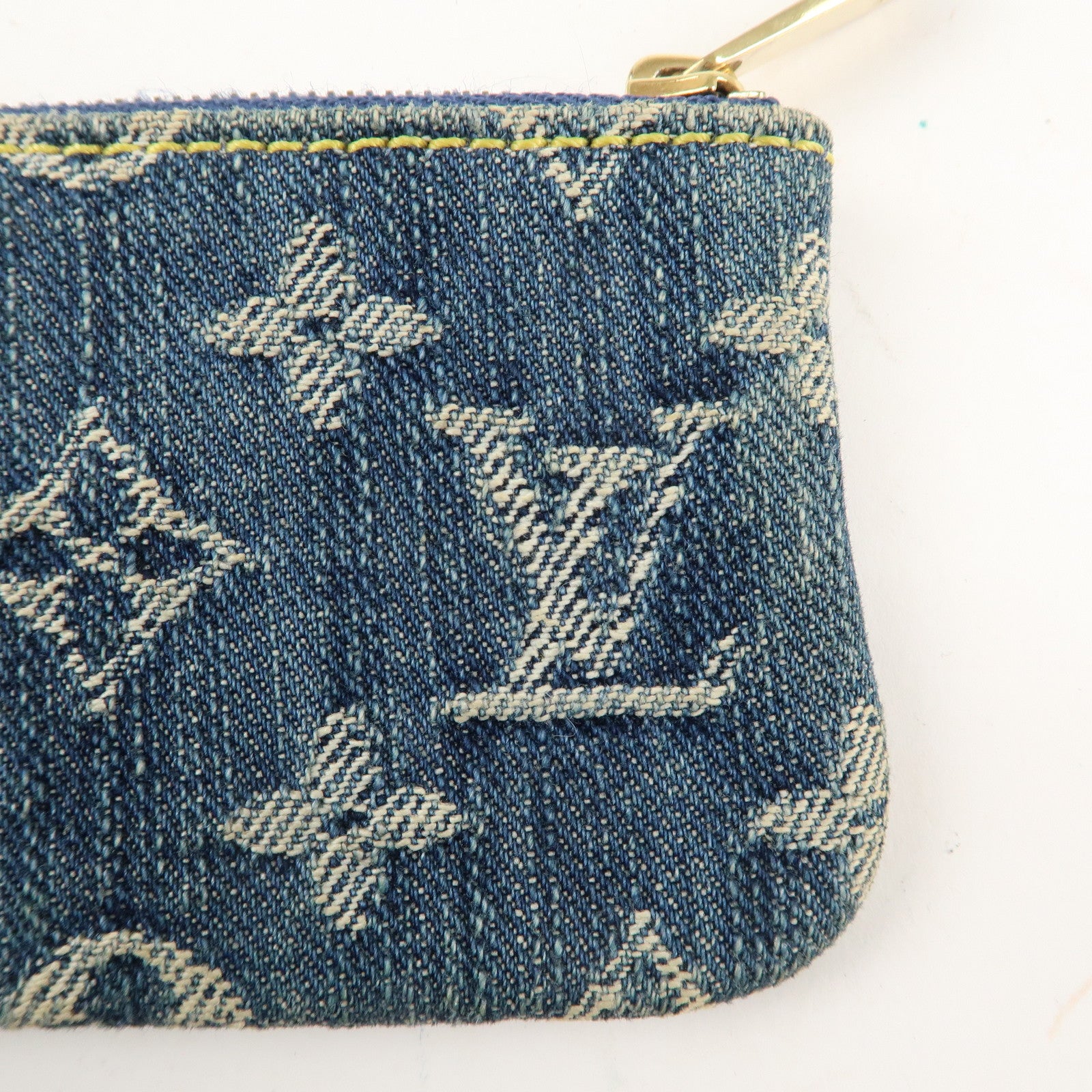 Louis Vuitton Monogram Denim Pochette Cles Coin Case M95343