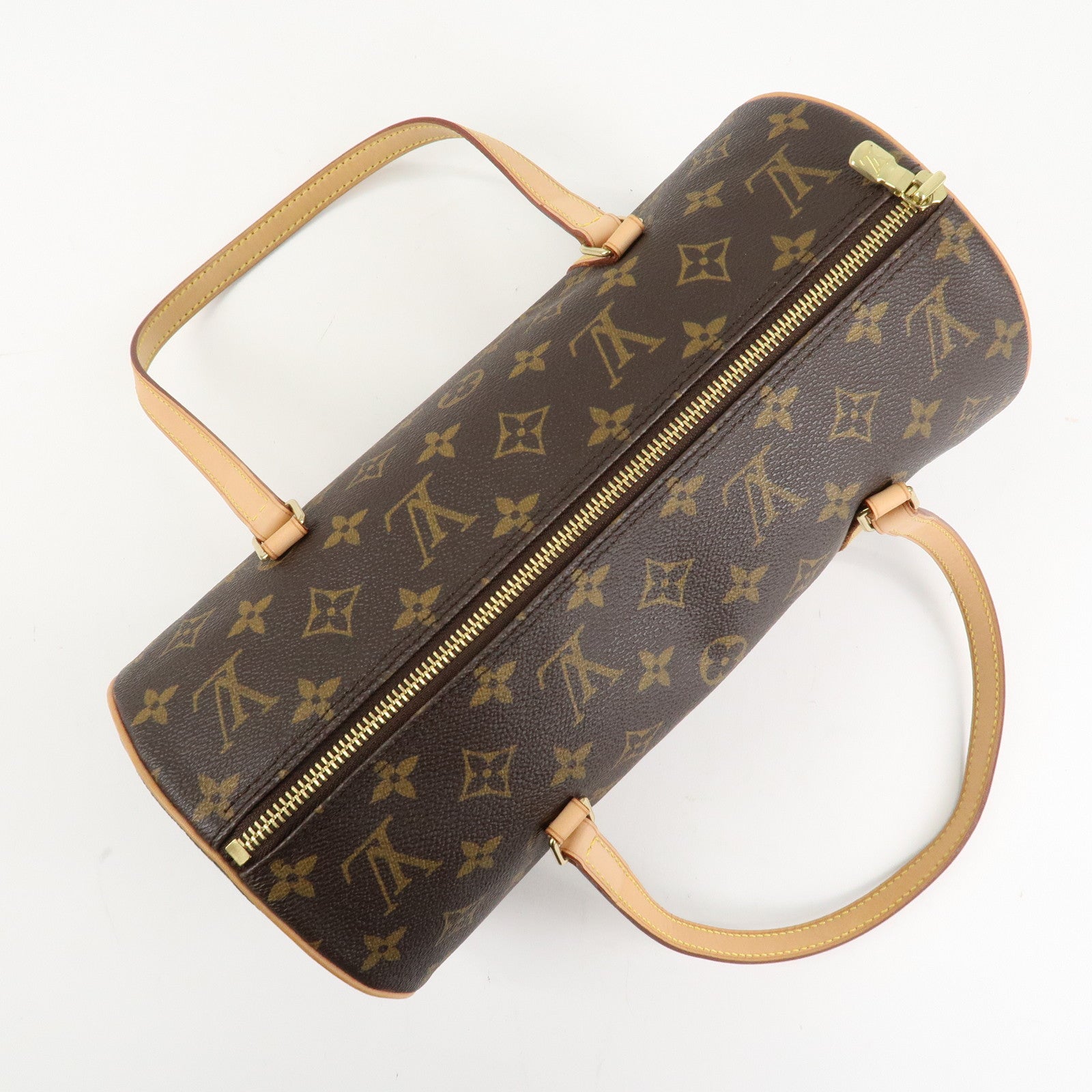 Louis Vuitton Monogram Papillon 30 Hand Bag Brown M51385 Used