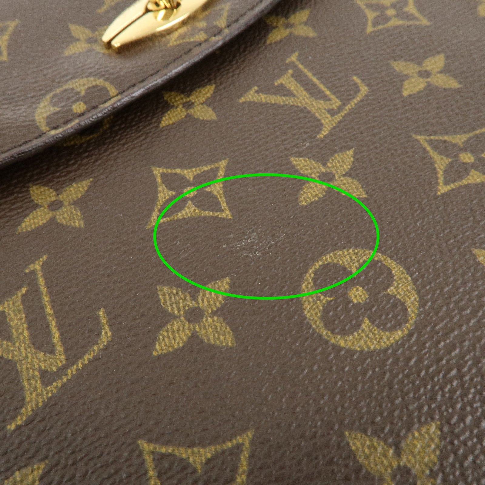 Louis Vuitton Monogram Malesherbes Hand Bag Brown M51379