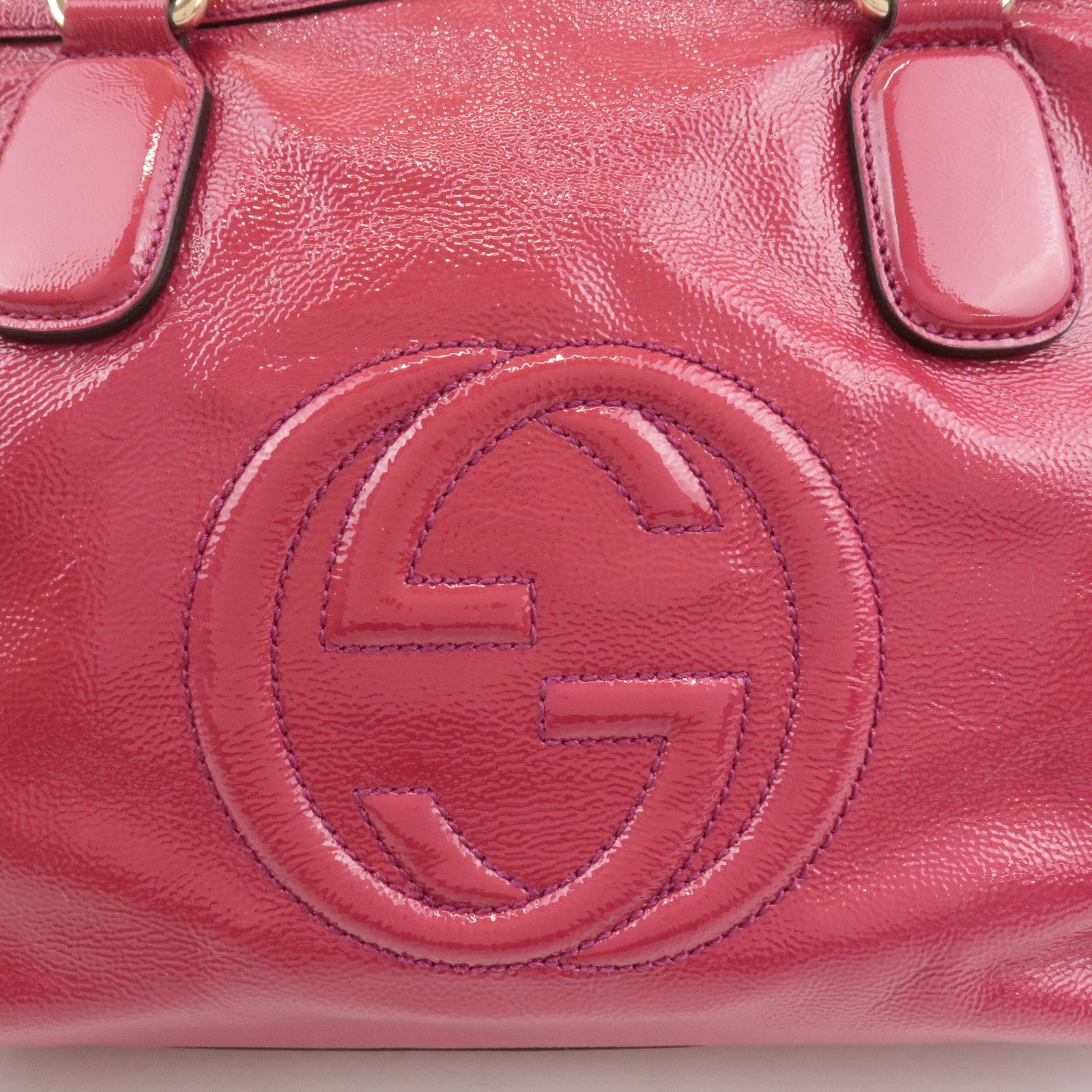 GUCCI Soho Patent Leather 2Way Bag Hand Bag 308362