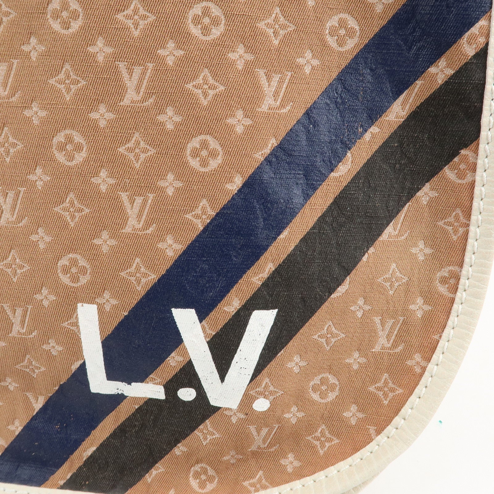 Louis Vuitton Monogram Mini Initial Aman Beige White M40020 Used