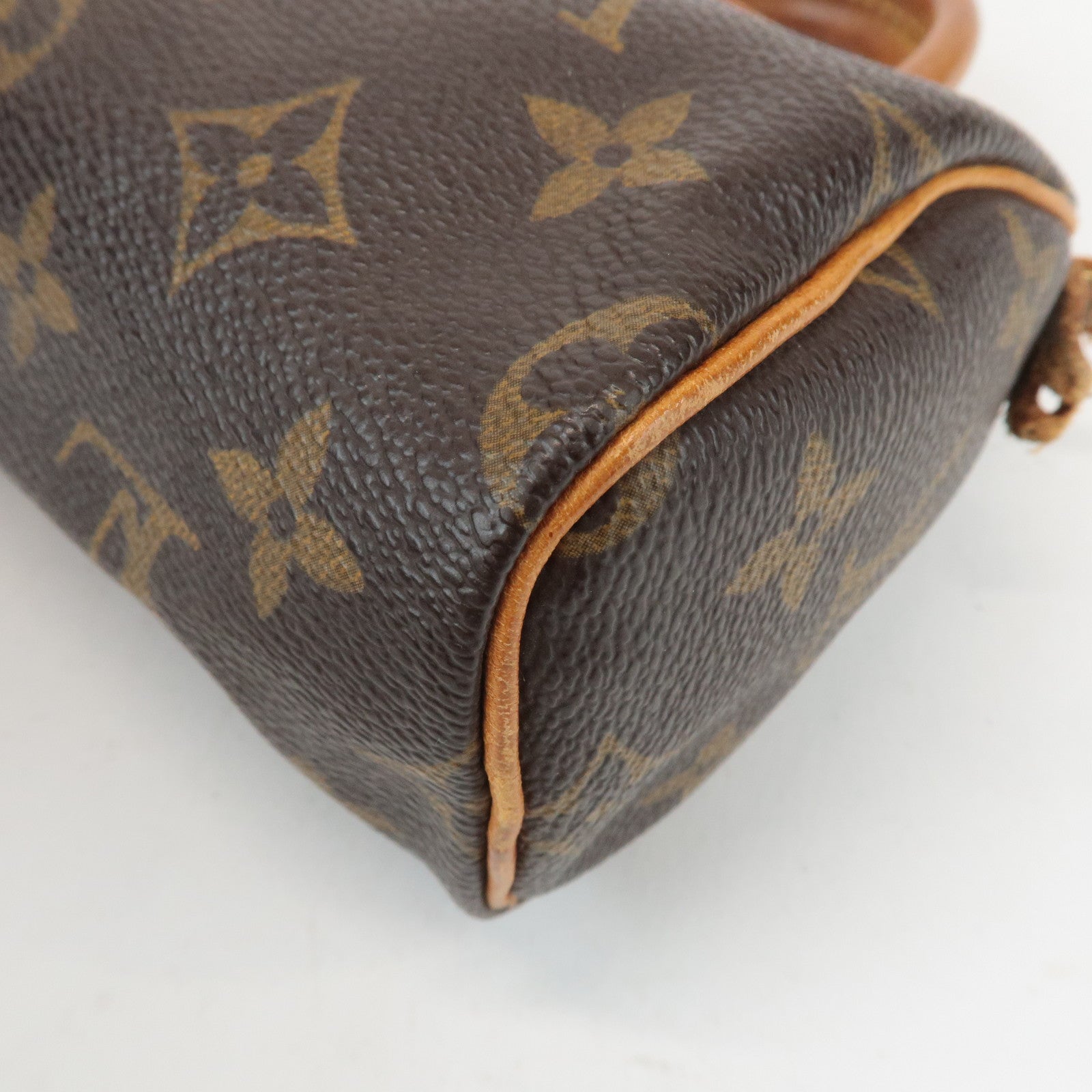 Louis Vuitton Monogram Mini Speedy Hand Bag Brown M41534 Used