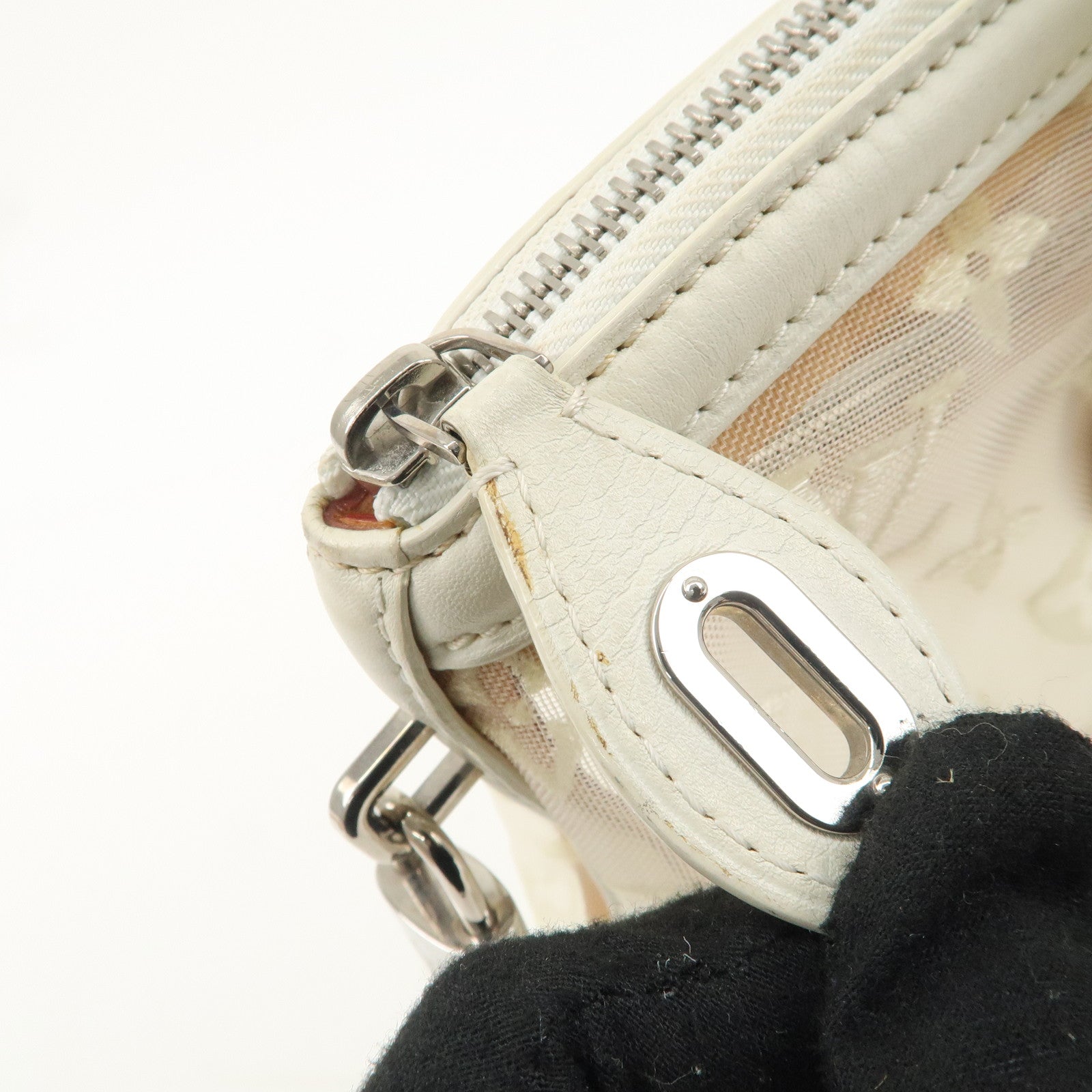 Louis Vuitton Monogram Transparence Lockit Hand Bag Blanc M40699