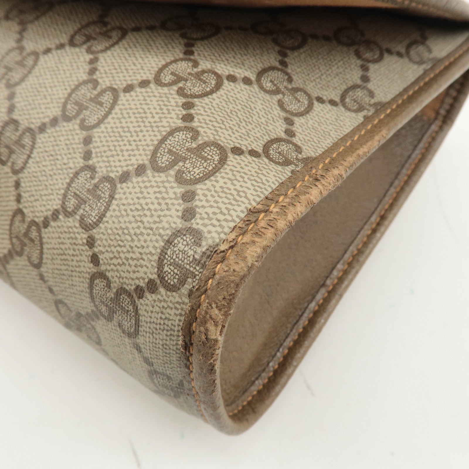 GUCCI GG Plus Set of 2 Old Gucci Clutch Bag Beige Brown