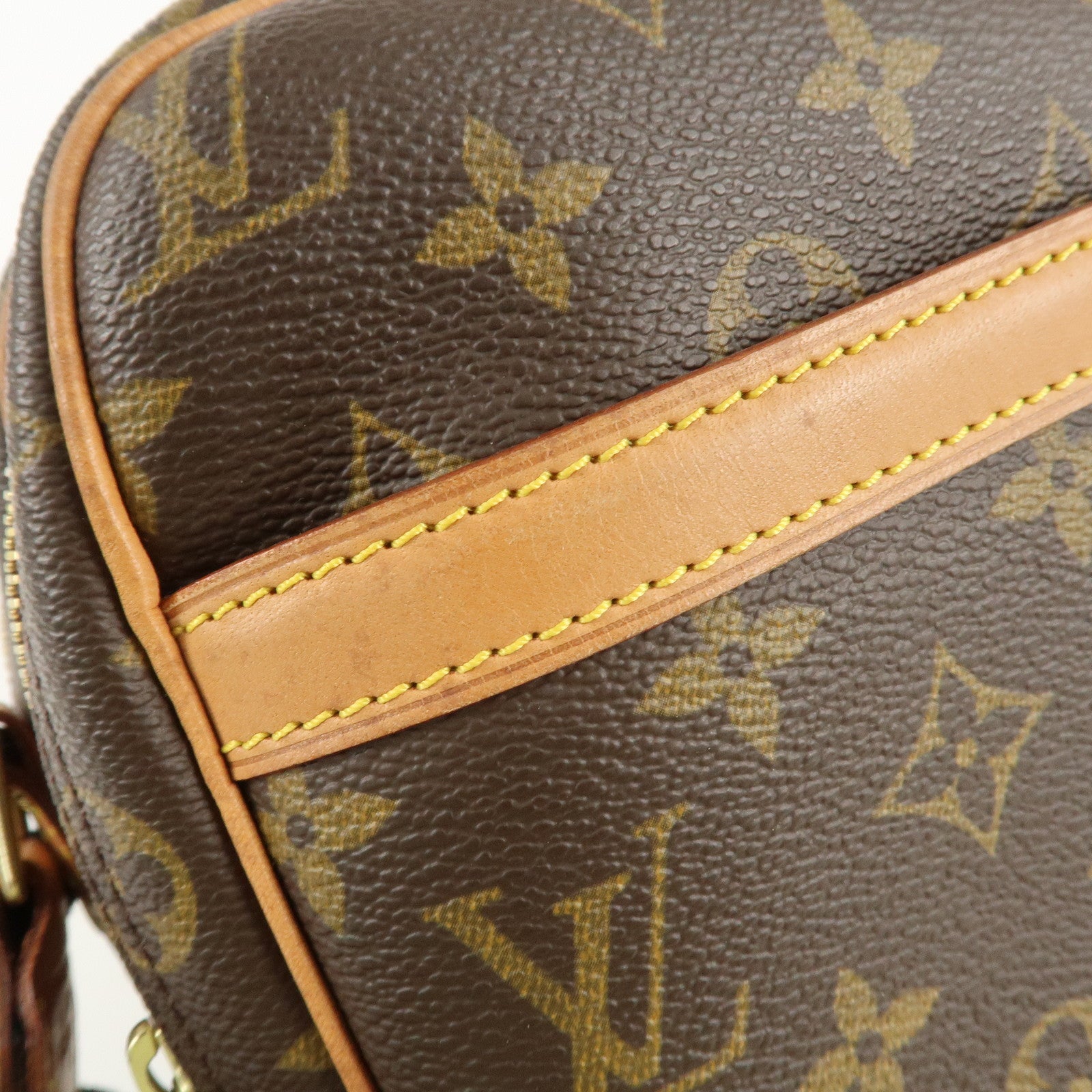 Louis Vuitton Monogram Reporter PM Shoulder Bag Brown M45254