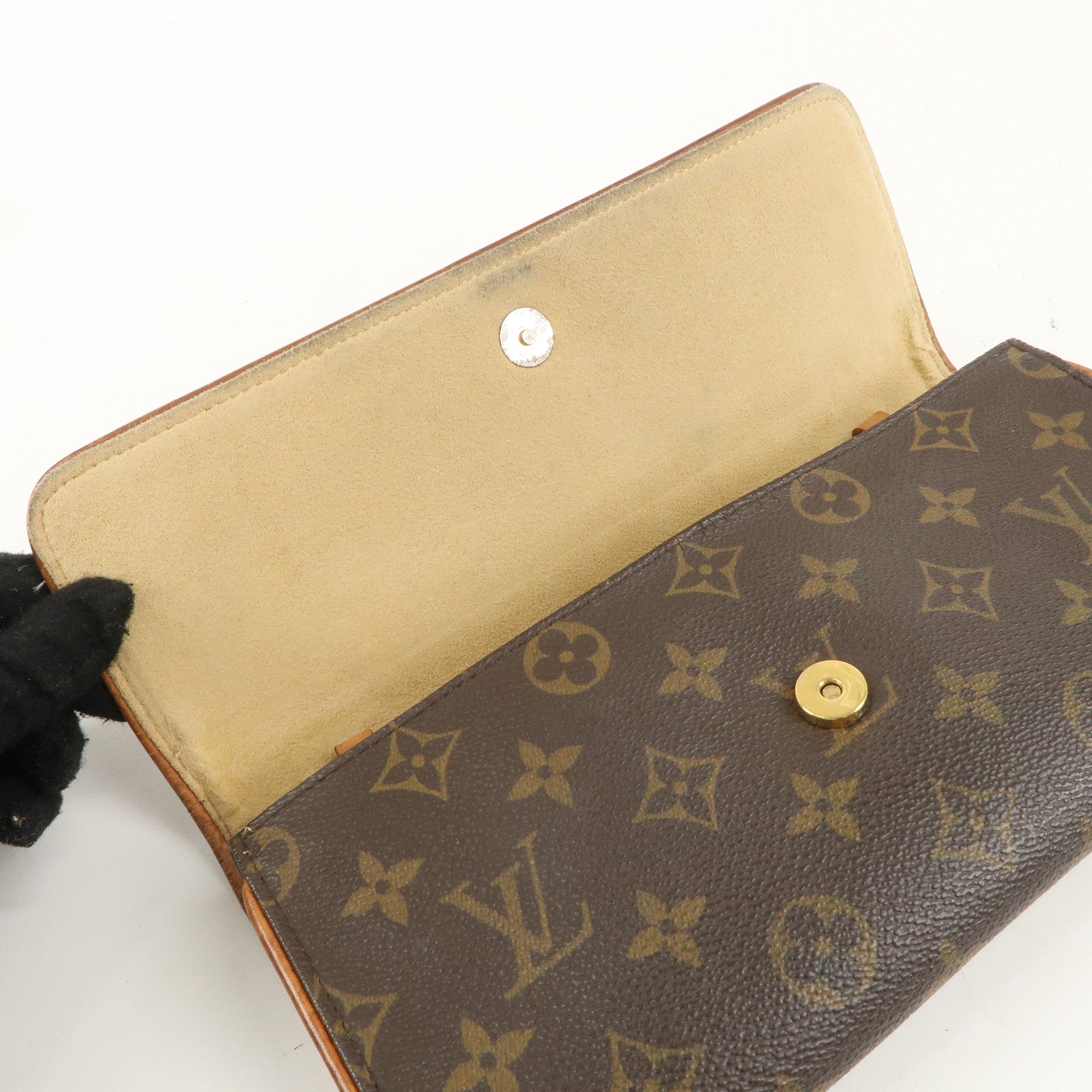 Louis Vuitton Monogram Pochette Twin GM 2Way Bag Brown M51852