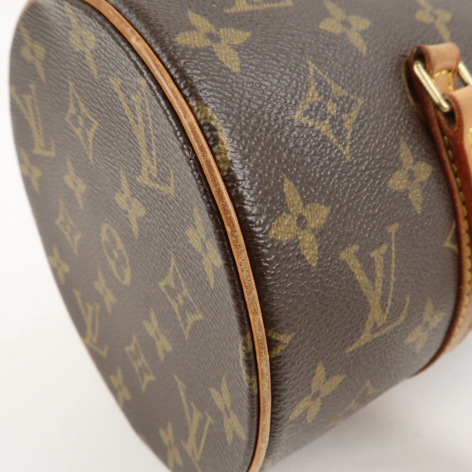 Louis Vuitton Monogram Papillon 30 Hand Bag New Style Brown M51385 Used