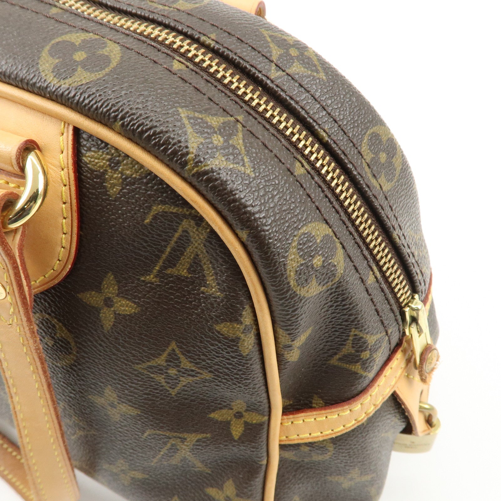 Louis Vuitton Monogram Montorgueil PM Hand Bag Brown M95565 Used