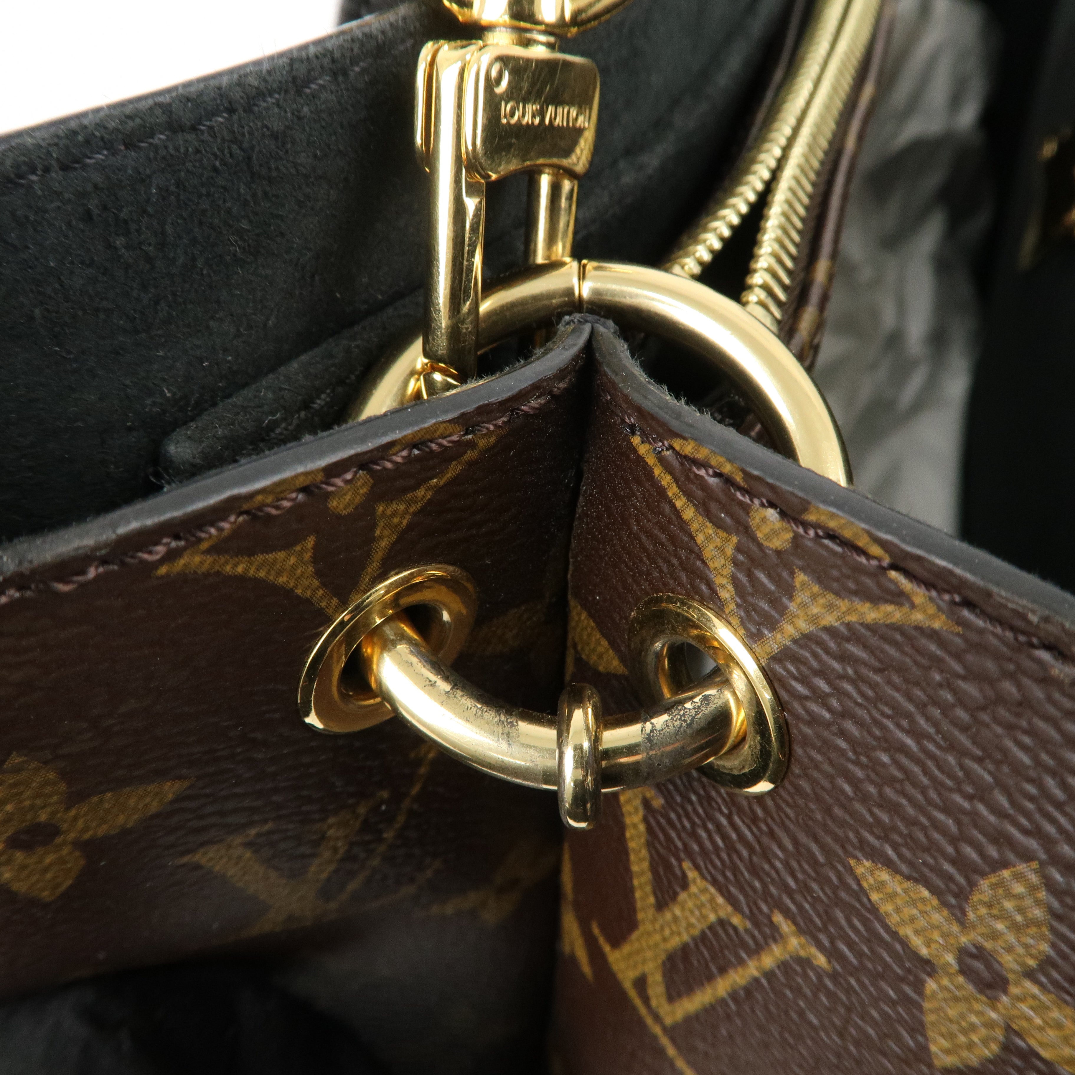 Louis Vuitton Monogram Flower Tote 2Way Hand Bag Noir M43550