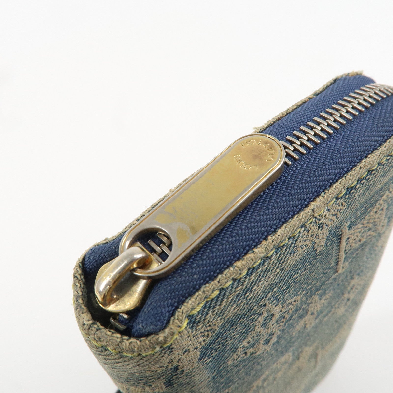 Louis Vuitton Monogram Denim Zippy Long Wallet Blue M95431