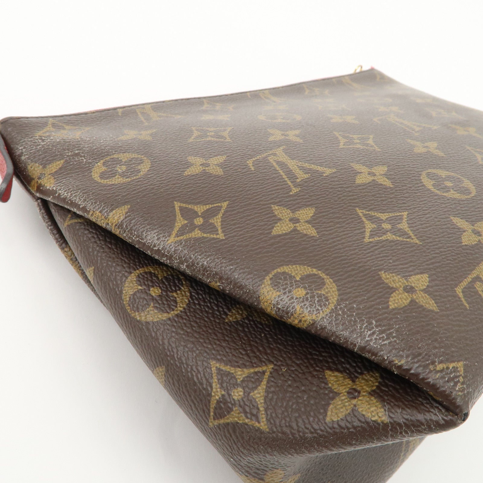 Louis Vuitton Monogram Pallas Beauty Case Brown Red M64123 Used